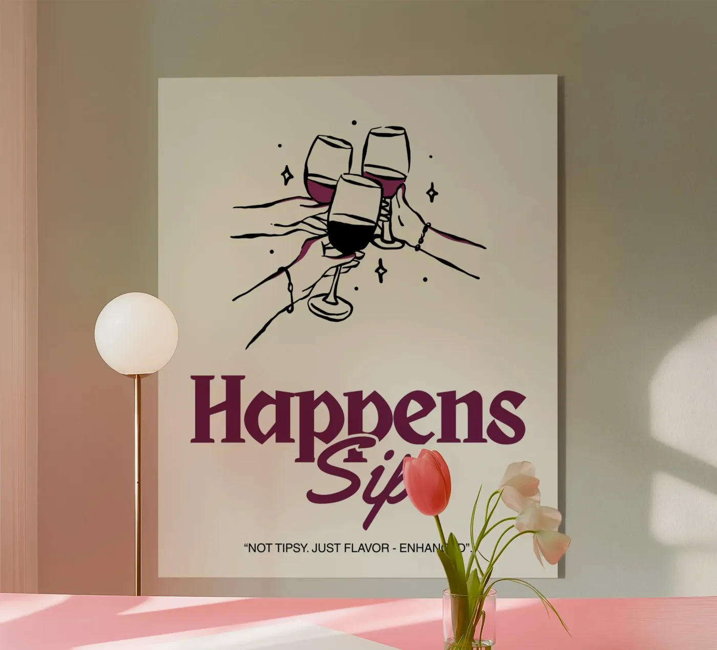 SIP HAPPENS plexiglass da THE WINE CLUB