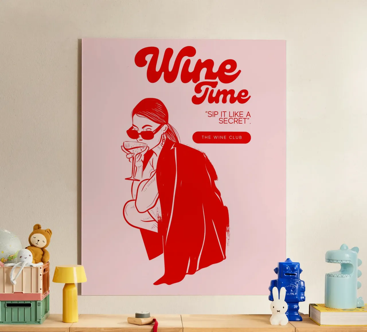 WINE TIME acryl van THE WINE CLUB