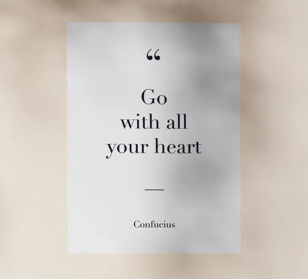 Inspirierendes Zitat – Konfuzius Typografie Backlit Folie von Whole©