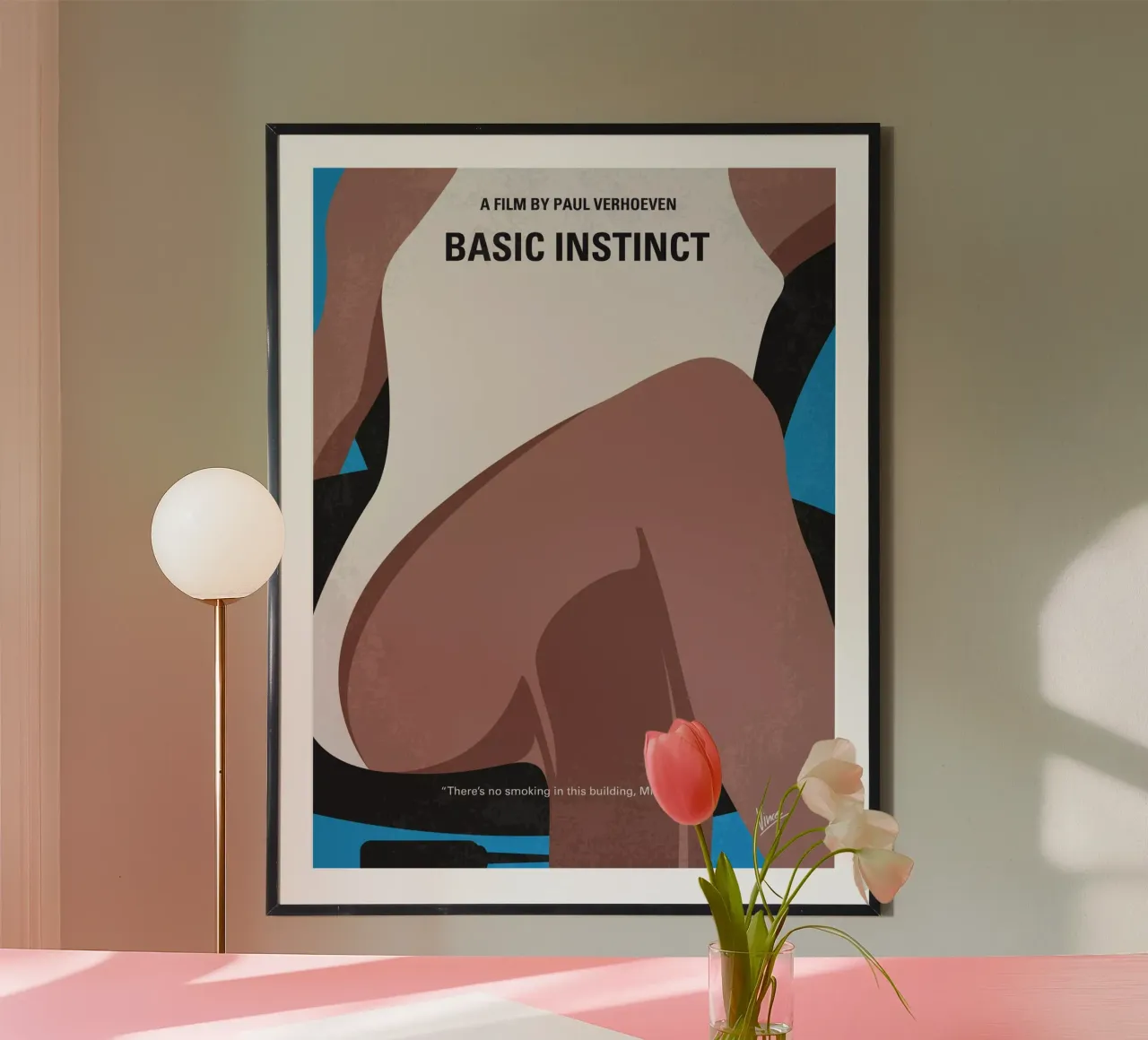 No007 My basic Instinct minimal movie poster carta hahnemühle da Chungkong