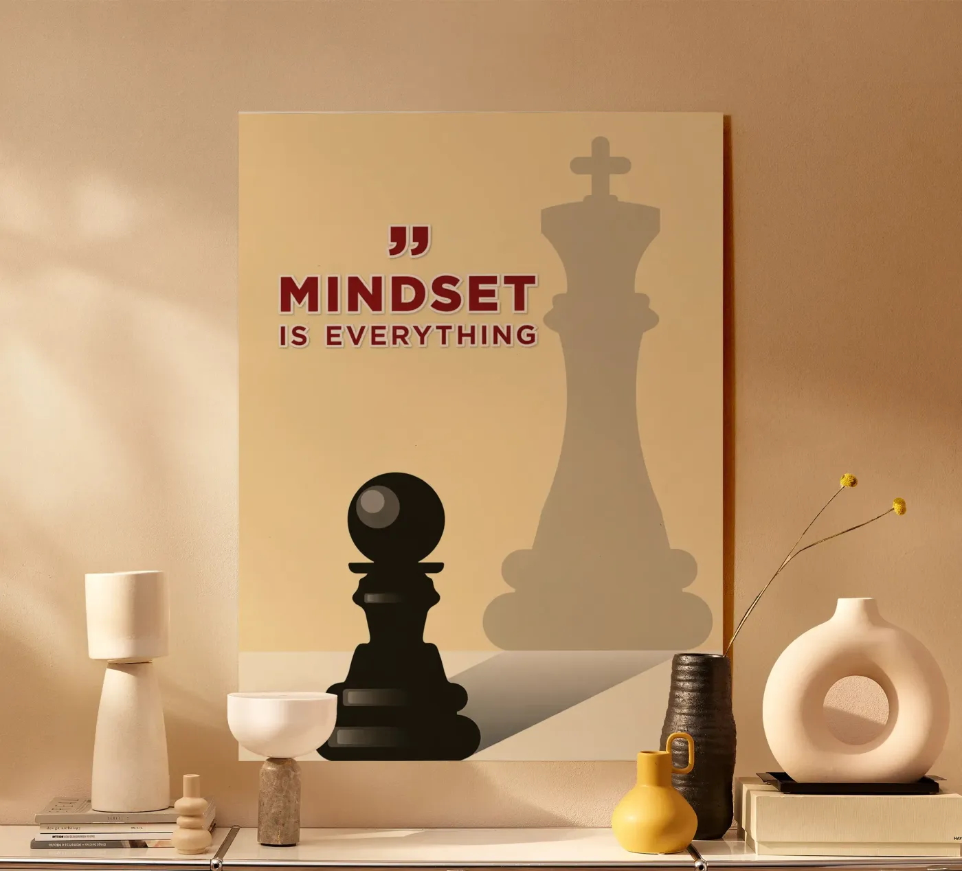 mindset is everythings plexiglass da Raffasya Shop