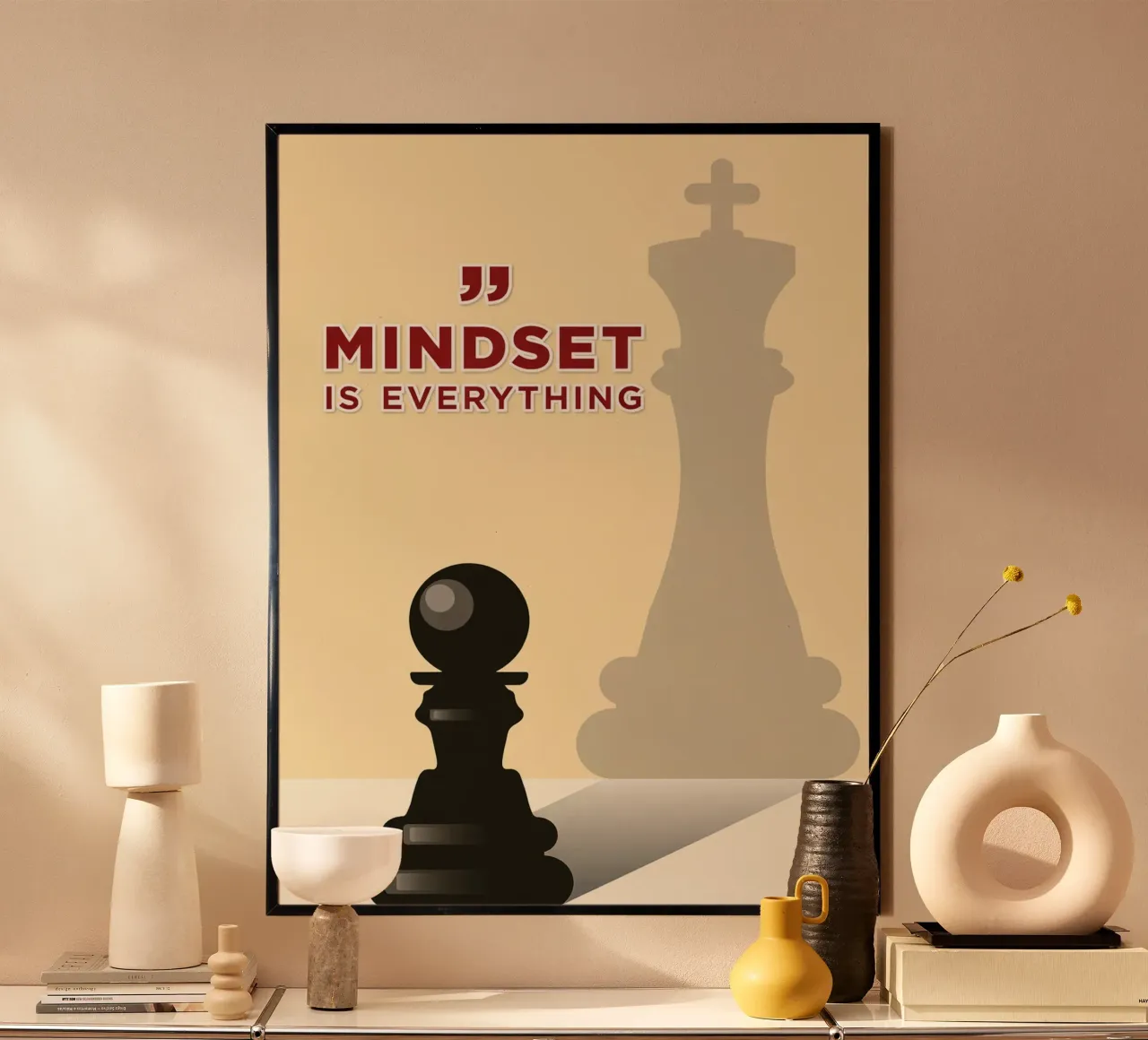 mindset is alles poster van Raffasya Shop