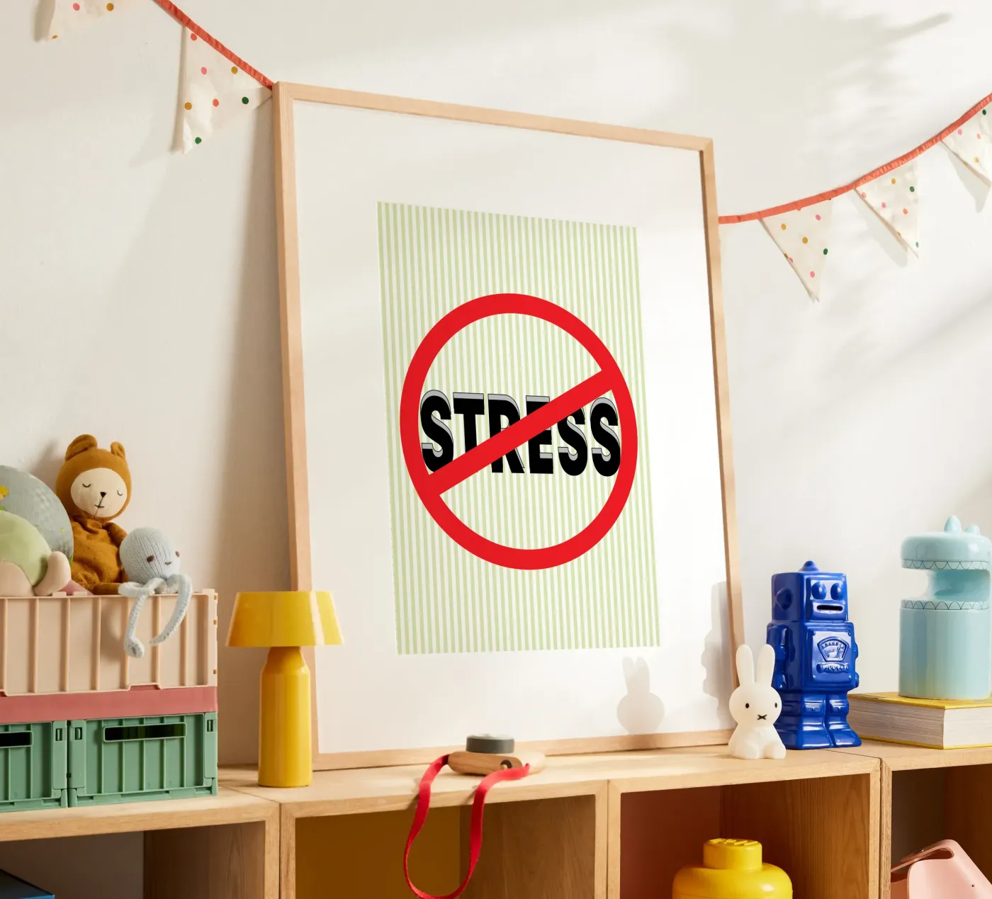 geen stress poster van Raffasya Shop