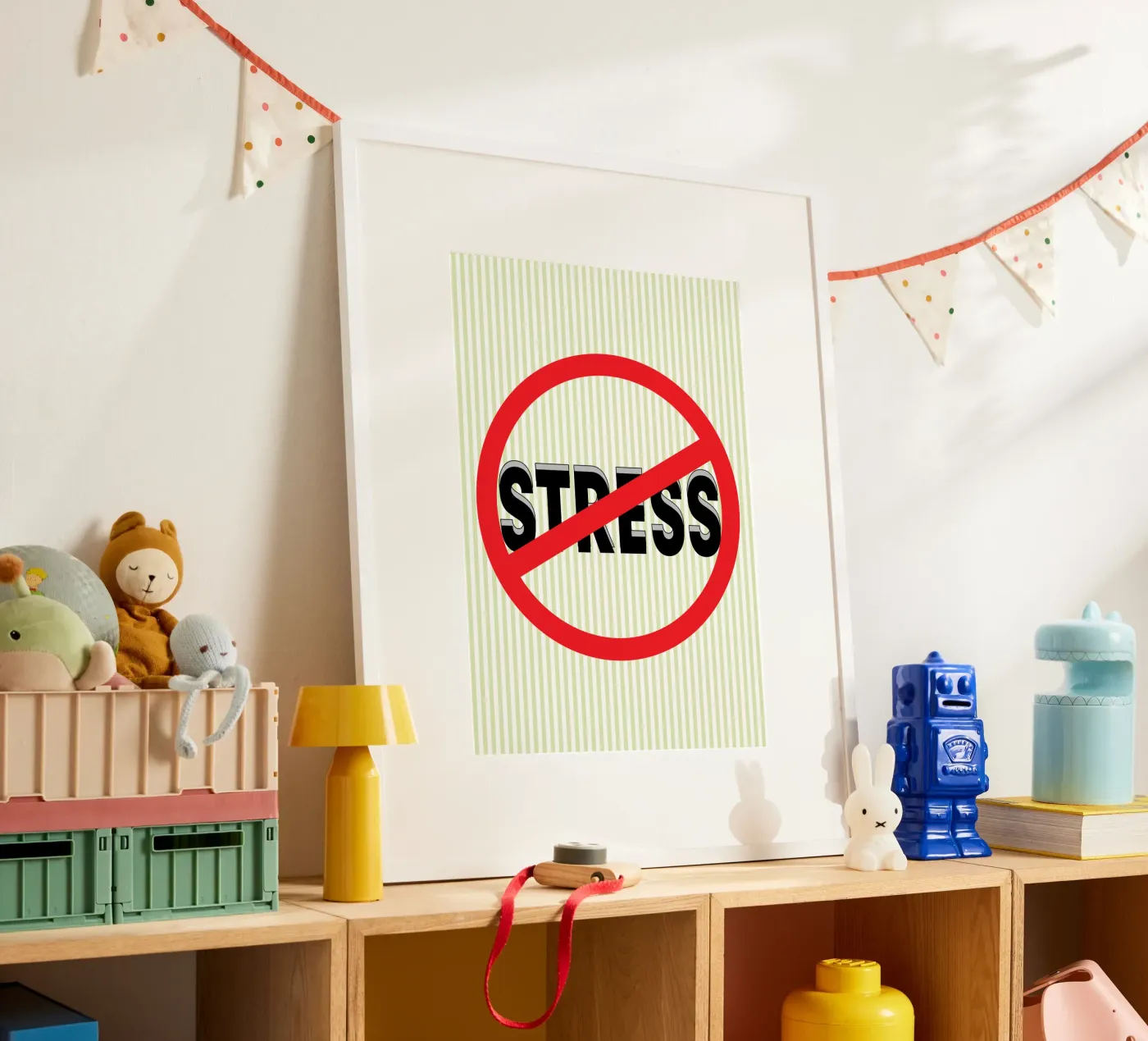 geen stress poster van Raffasya Shop