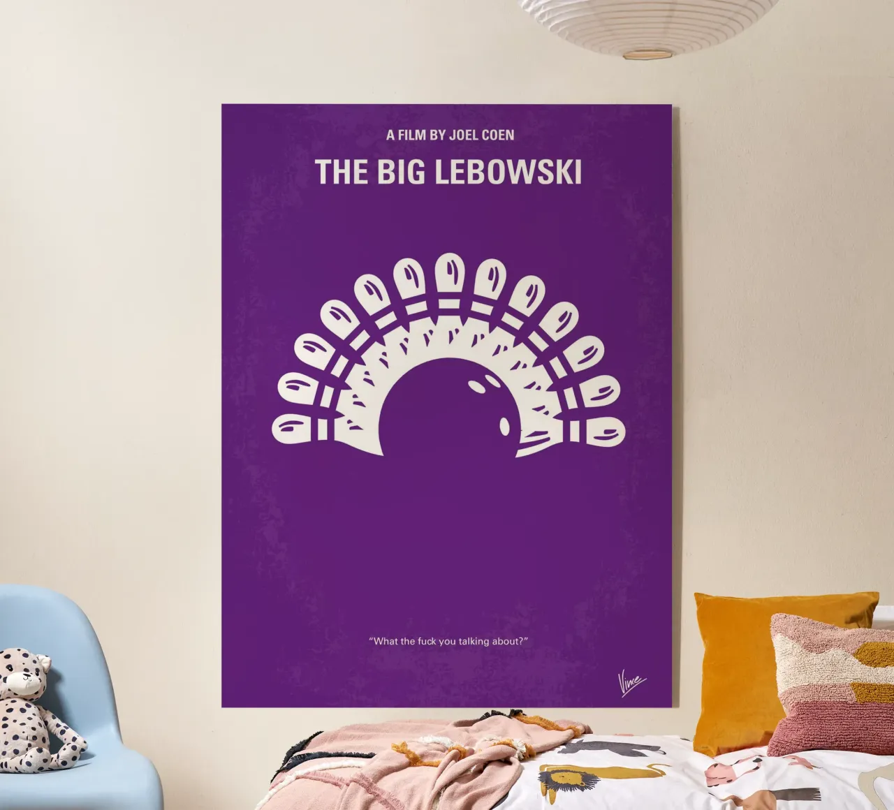 No010 My Big Lebowski minimal movie poster plexiglass da Chungkong
