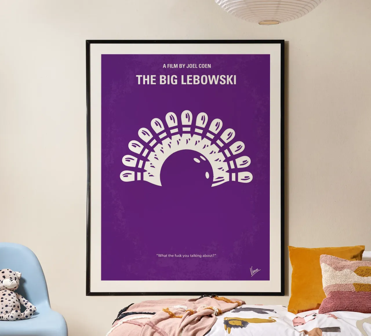 No010 My Big Lebowski minimal movie poster poster da Chungkong