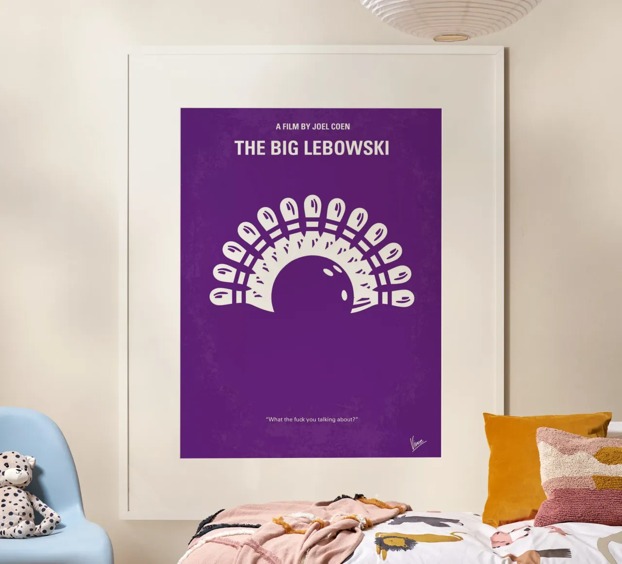 No010 My Big Lebowski minimal movie poster poster da Chungkong