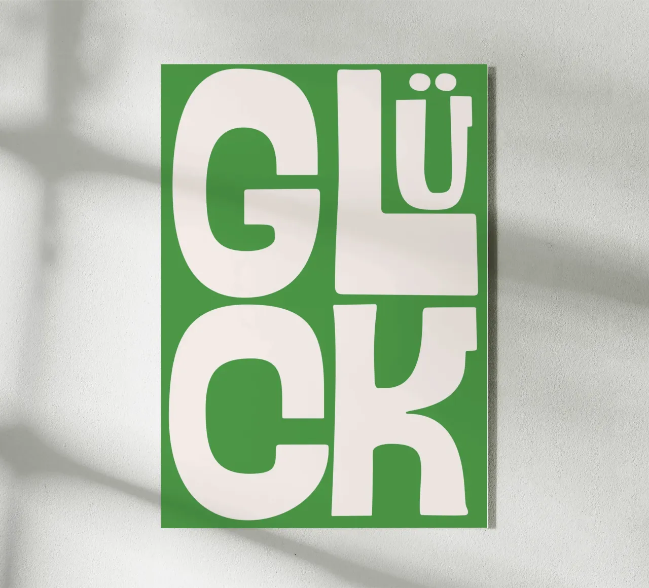 Glück acrylic glass by DigiWunderwerk
