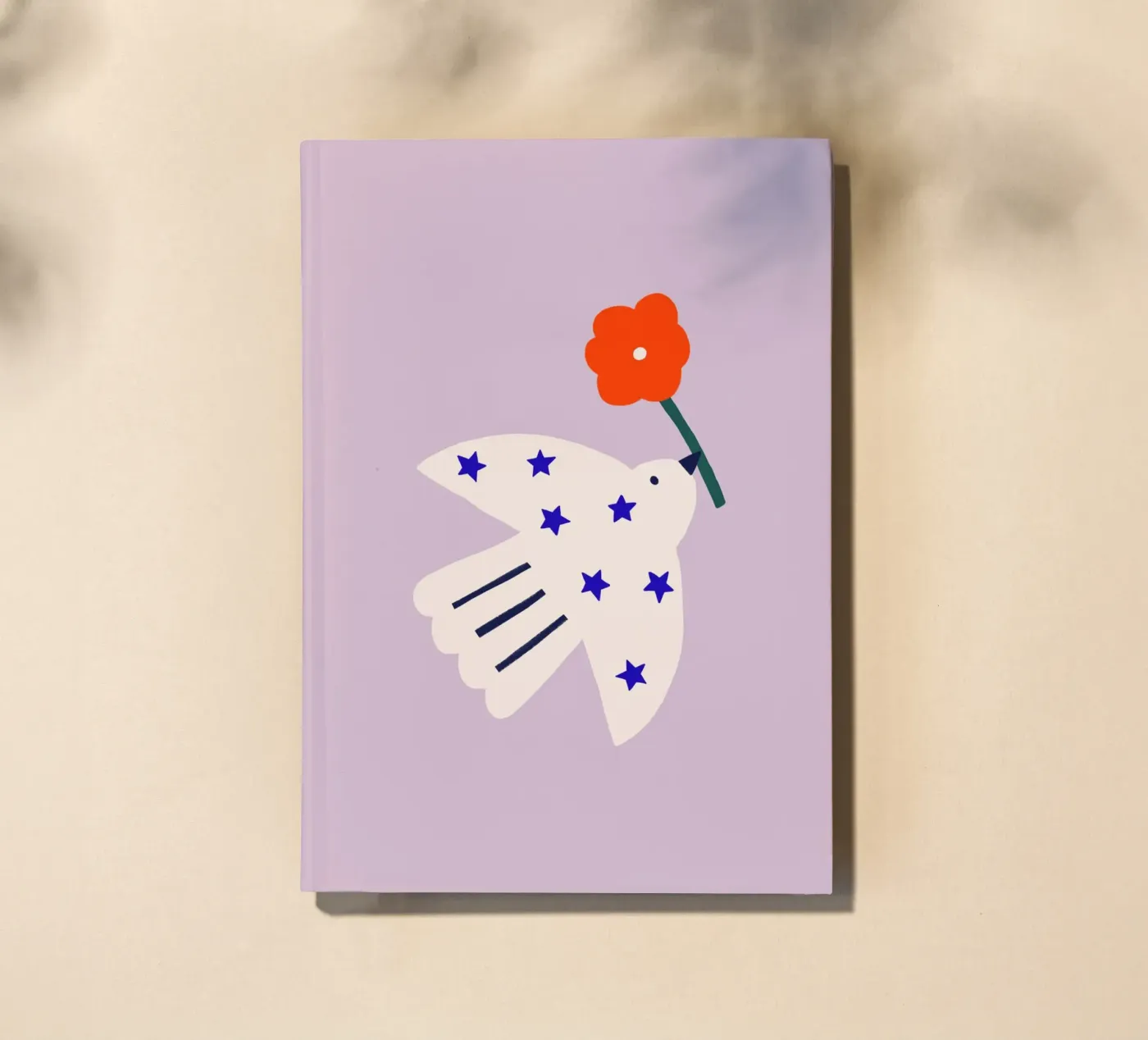 Bird with flower notebook by Maren Gross