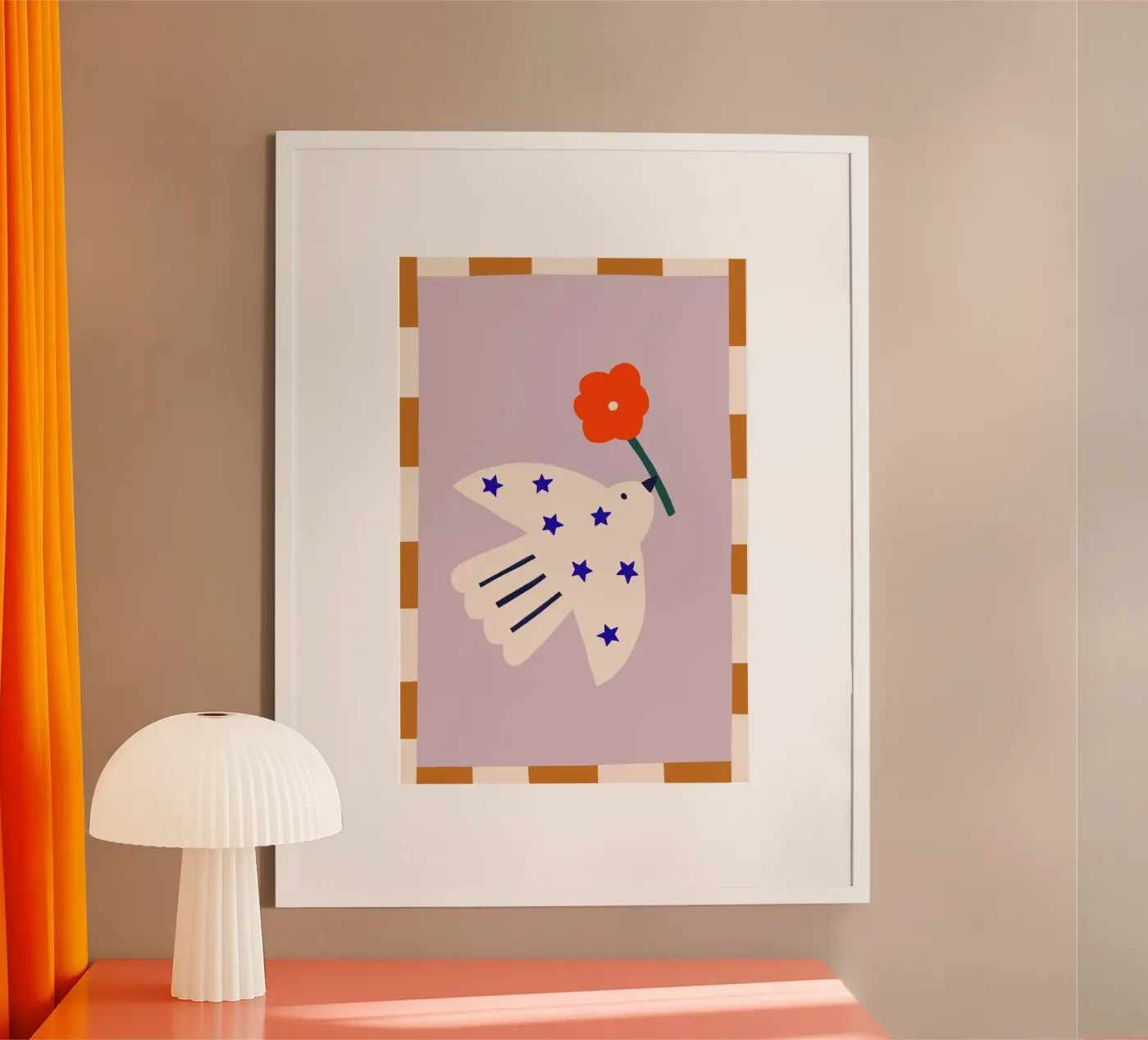 Uccello con fiore poster da Maren Gross