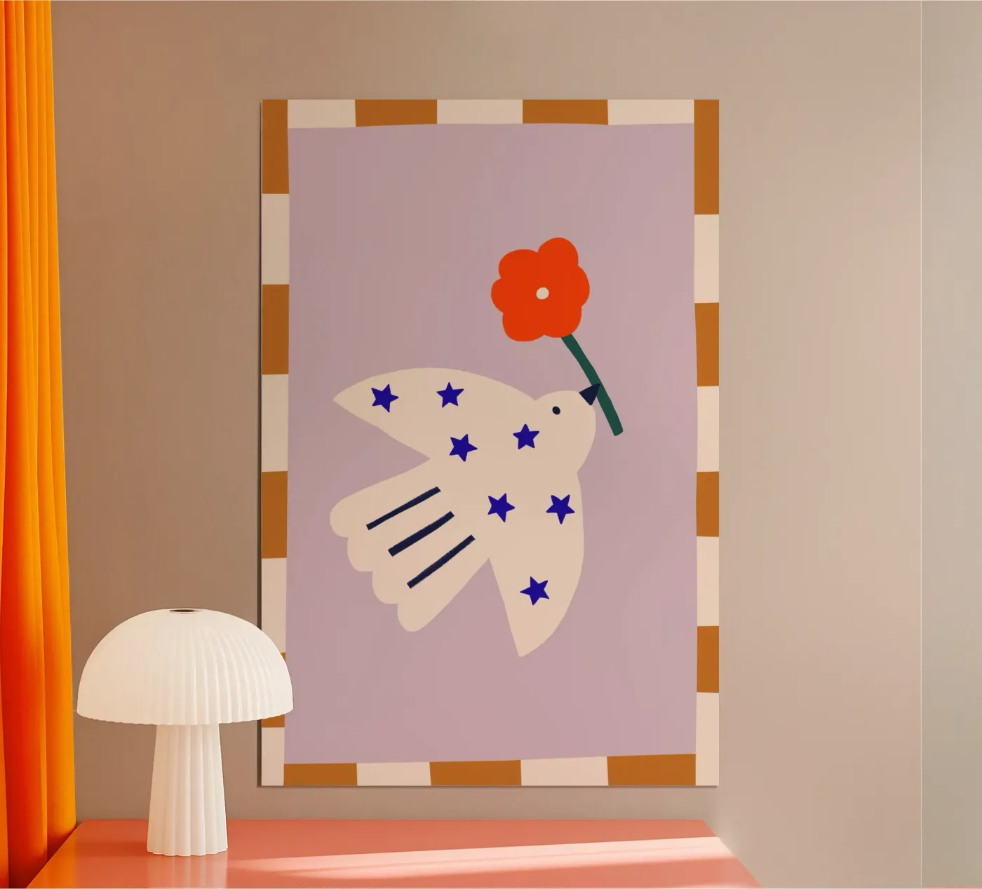 Uccello con fiore poster da Maren Gross