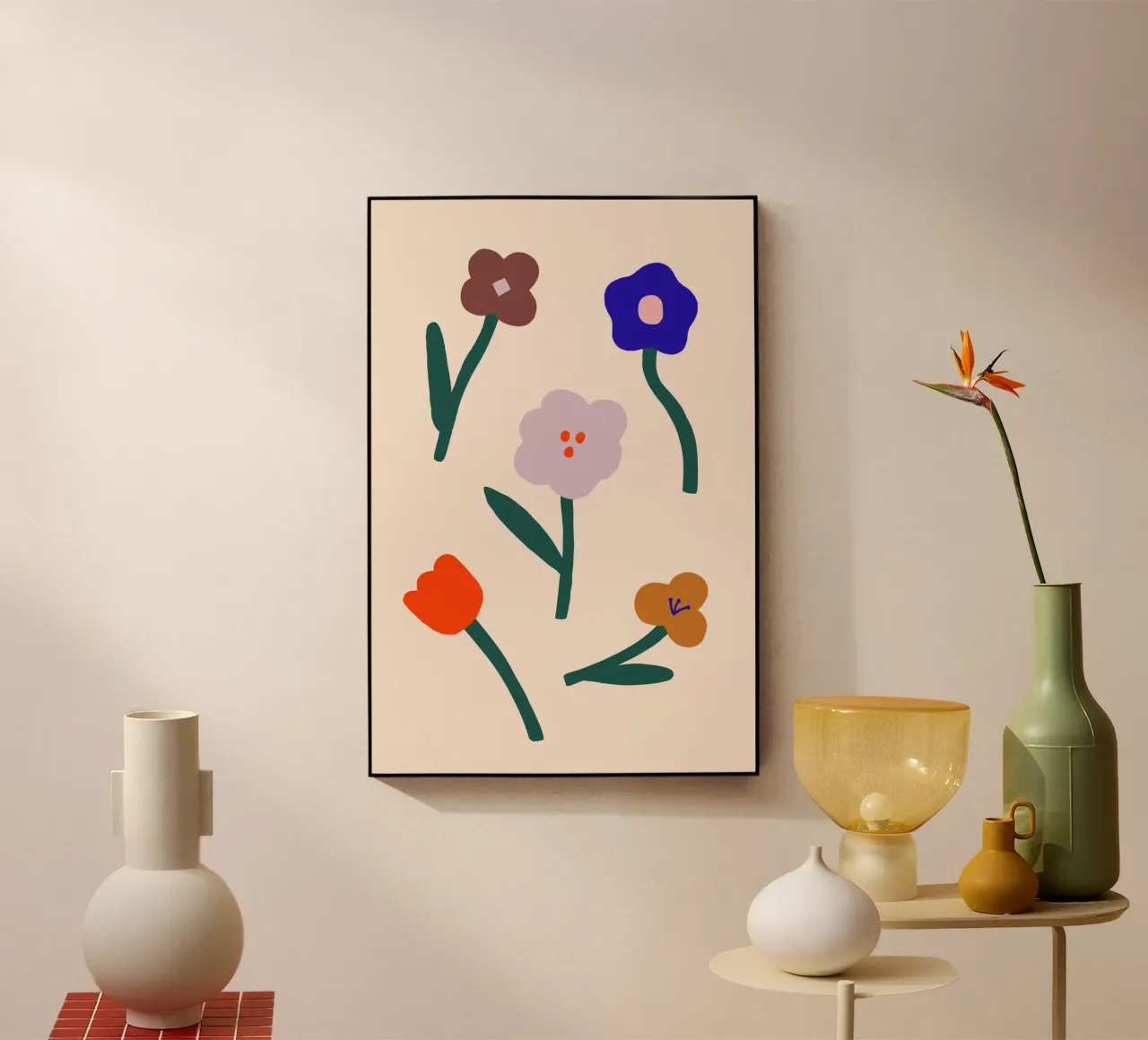 Flowers acryl van Maren Gross