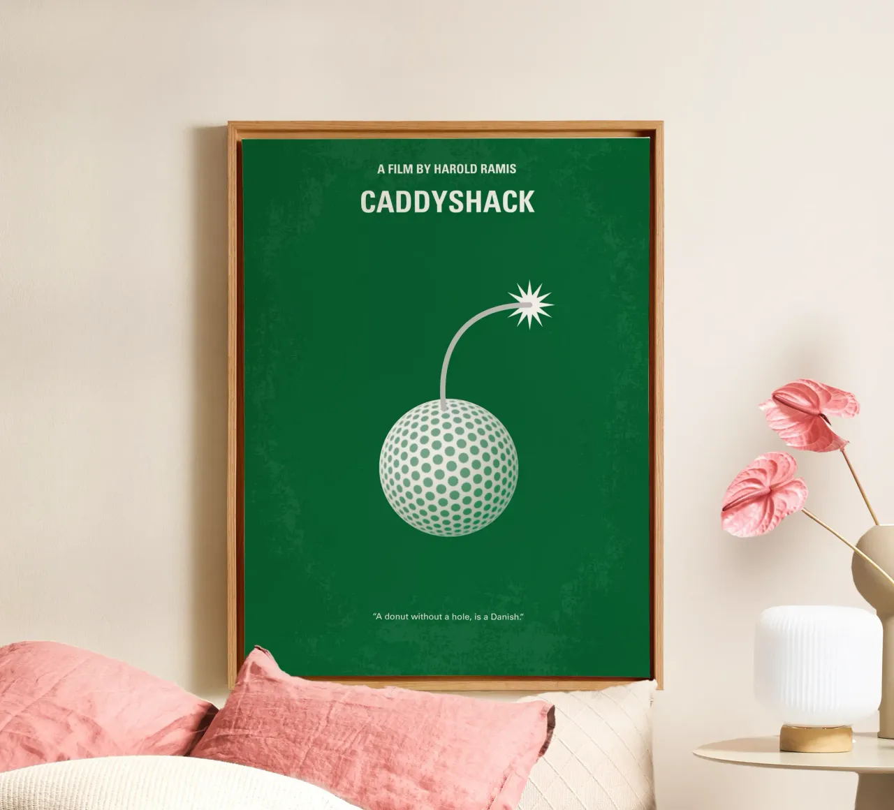 No013 My Caddyshack minimal movie poster tela con Cornice a cassetta da Chungkong