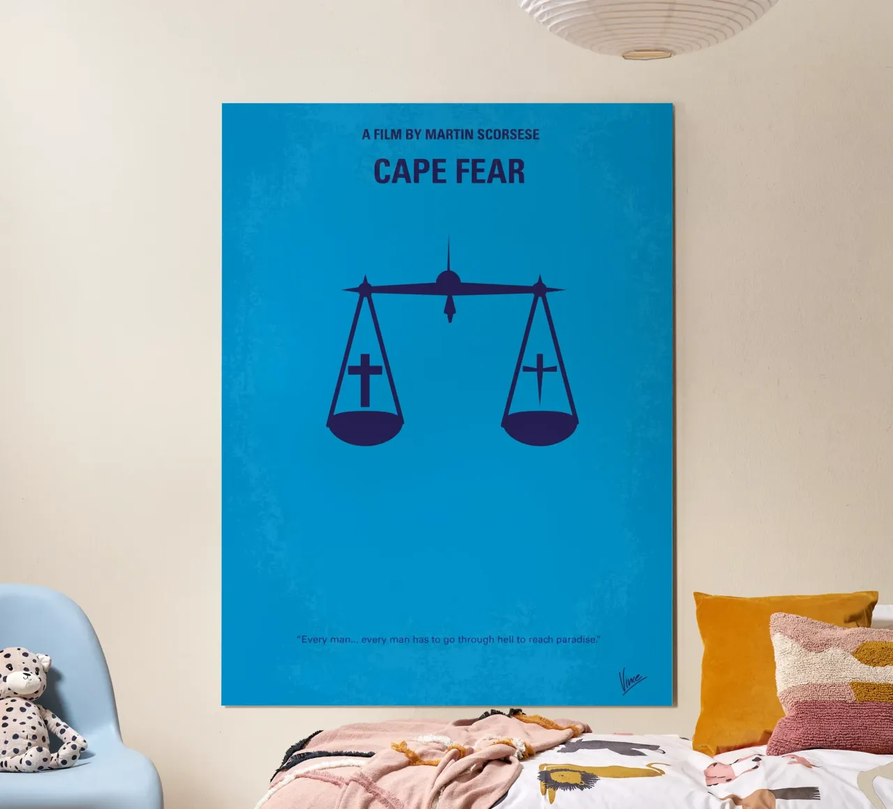 No014 My Cape Fear minimal movie poster carta hahnemühle da Chungkong