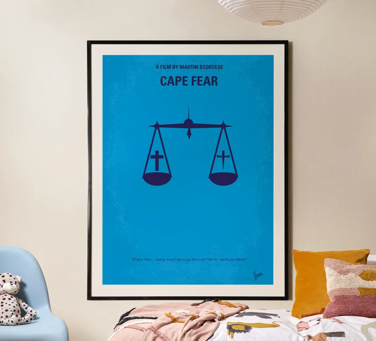 No014 My Cape Fear minimal movie poster carta hahnemühle da Chungkong
