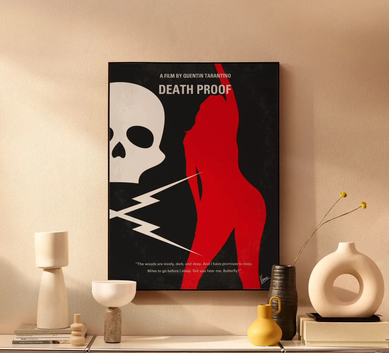 No018 My DeathProof minimal movie poster plexiglass da Chungkong