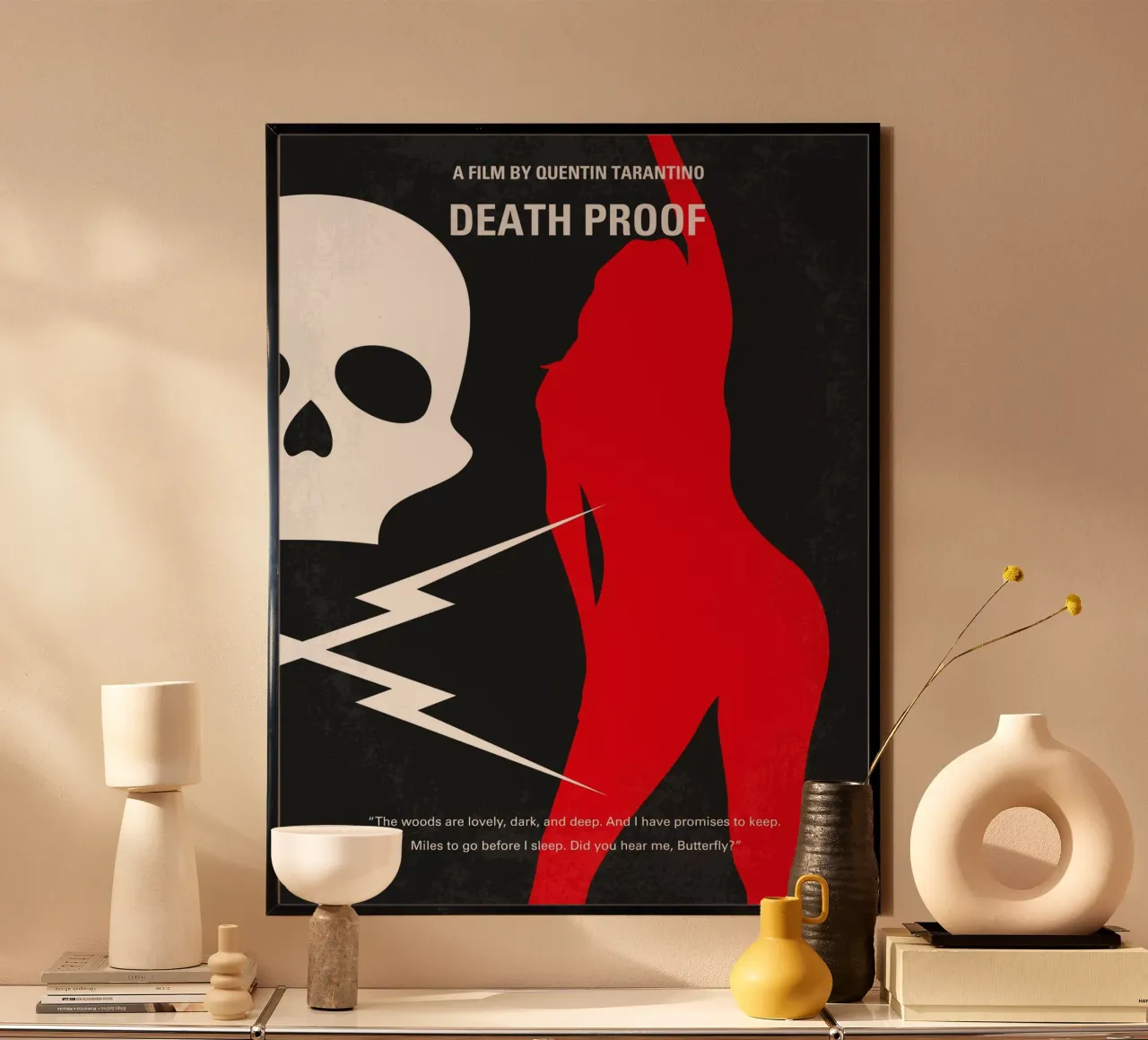 No018 My DeathProof minimal movie poster poster con telaio in plastica da Chungkong