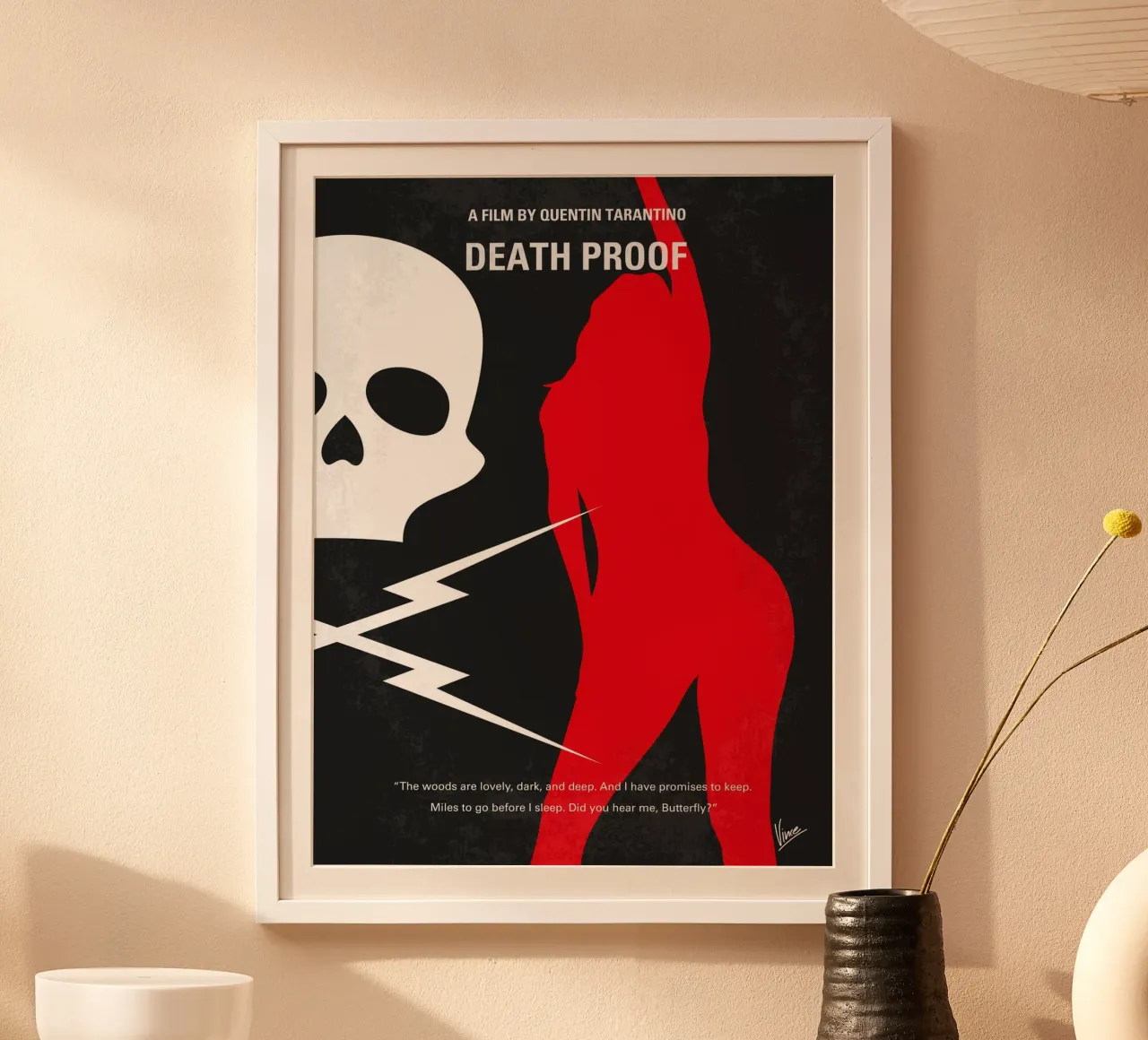 No018 My DeathProof minimal movie poster poster con telaio in plastica da Chungkong