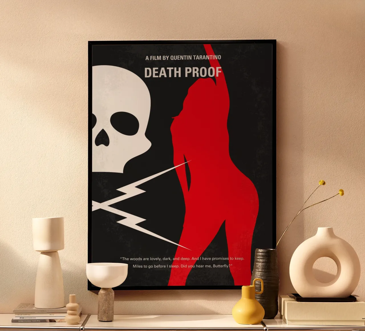 No018 My DeathProof minimal movie poster poster con telaio in plastica da Chungkong