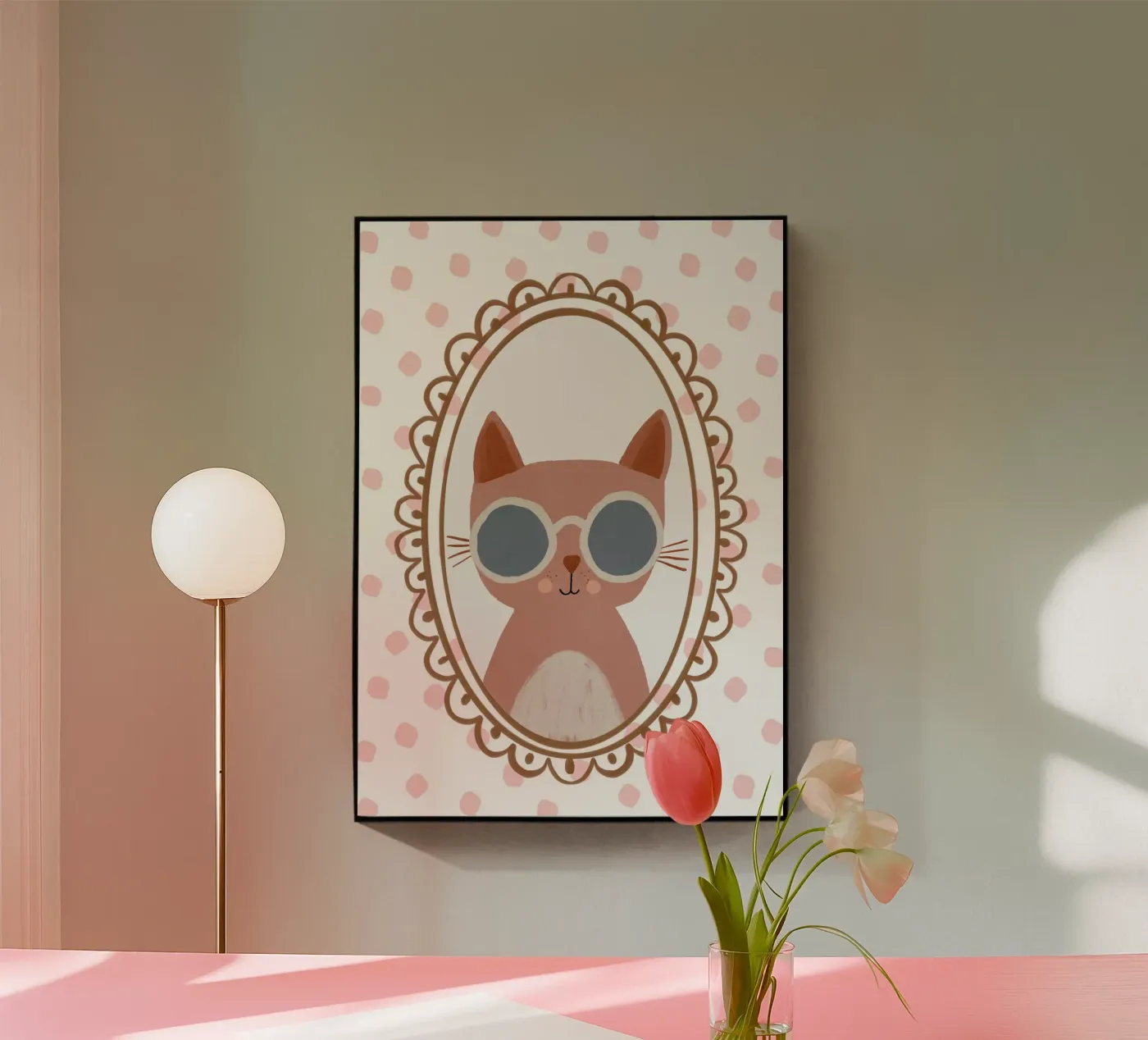 Cool Cat acrylic glass by treechild