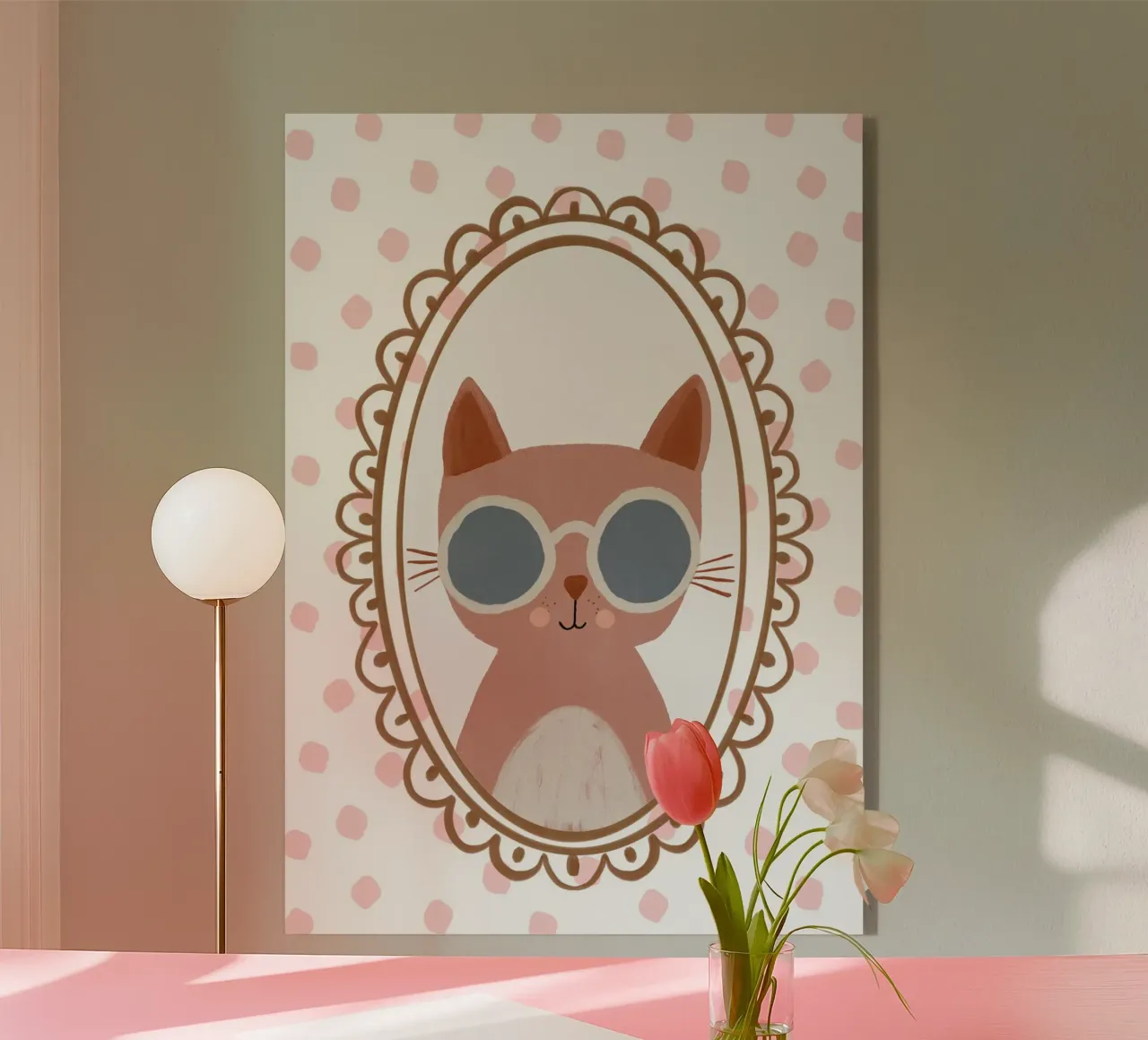 Cool Cat acrylic glass by treechild