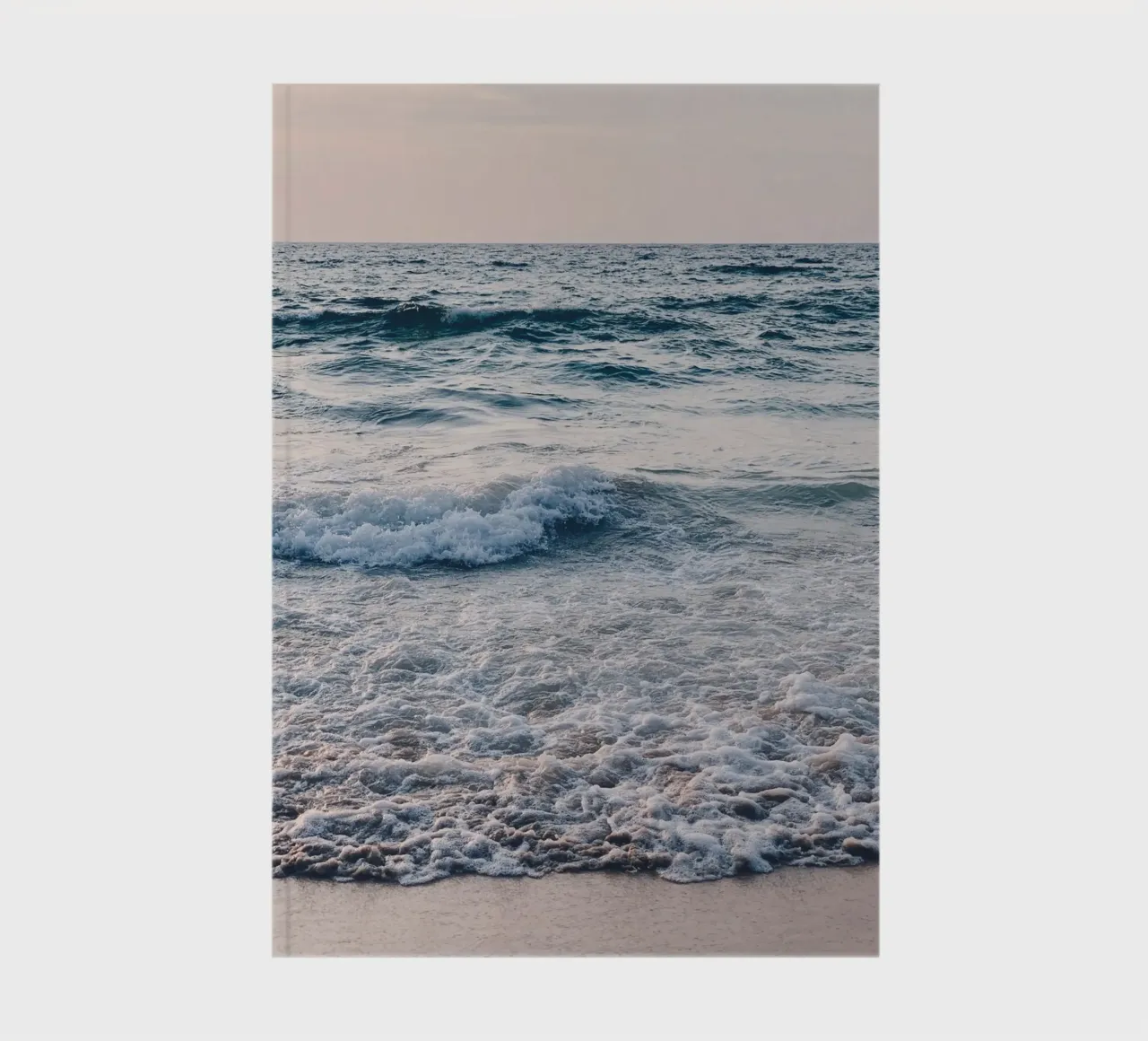 Sea waves mural - peace and relaxation on the beach notebook by Whole©