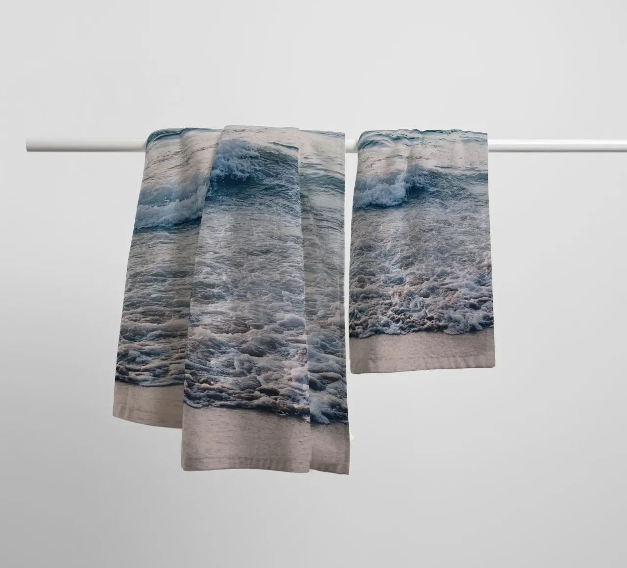 Sea waves mural - peace and relaxation on the beach towel by Whole©