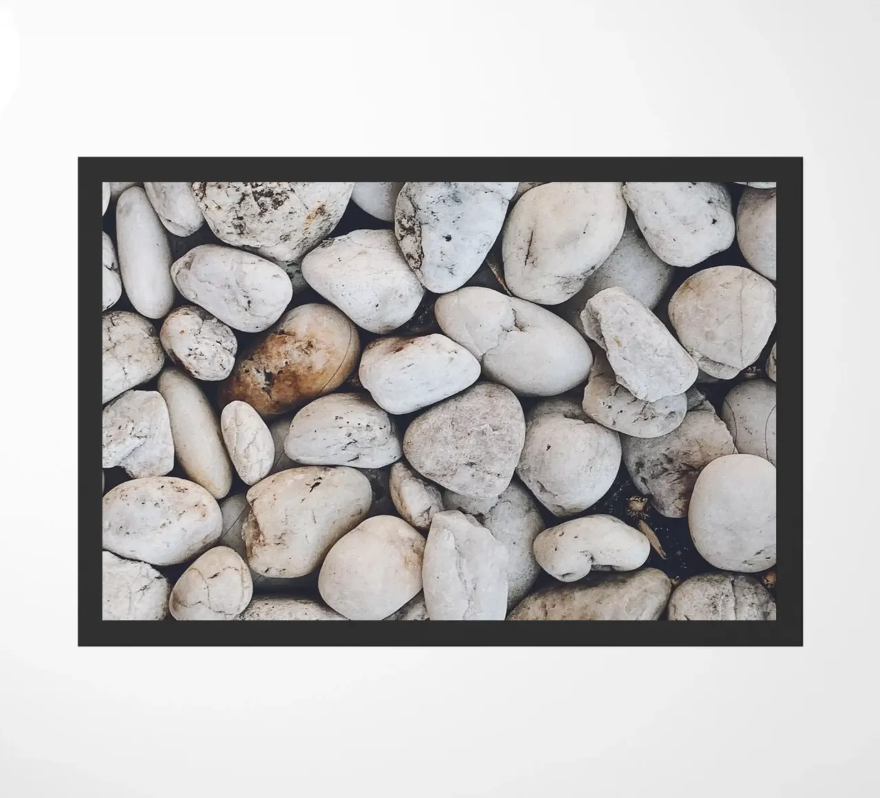 Natural pebble design - Minimalist stone pattern doormat by Whole©