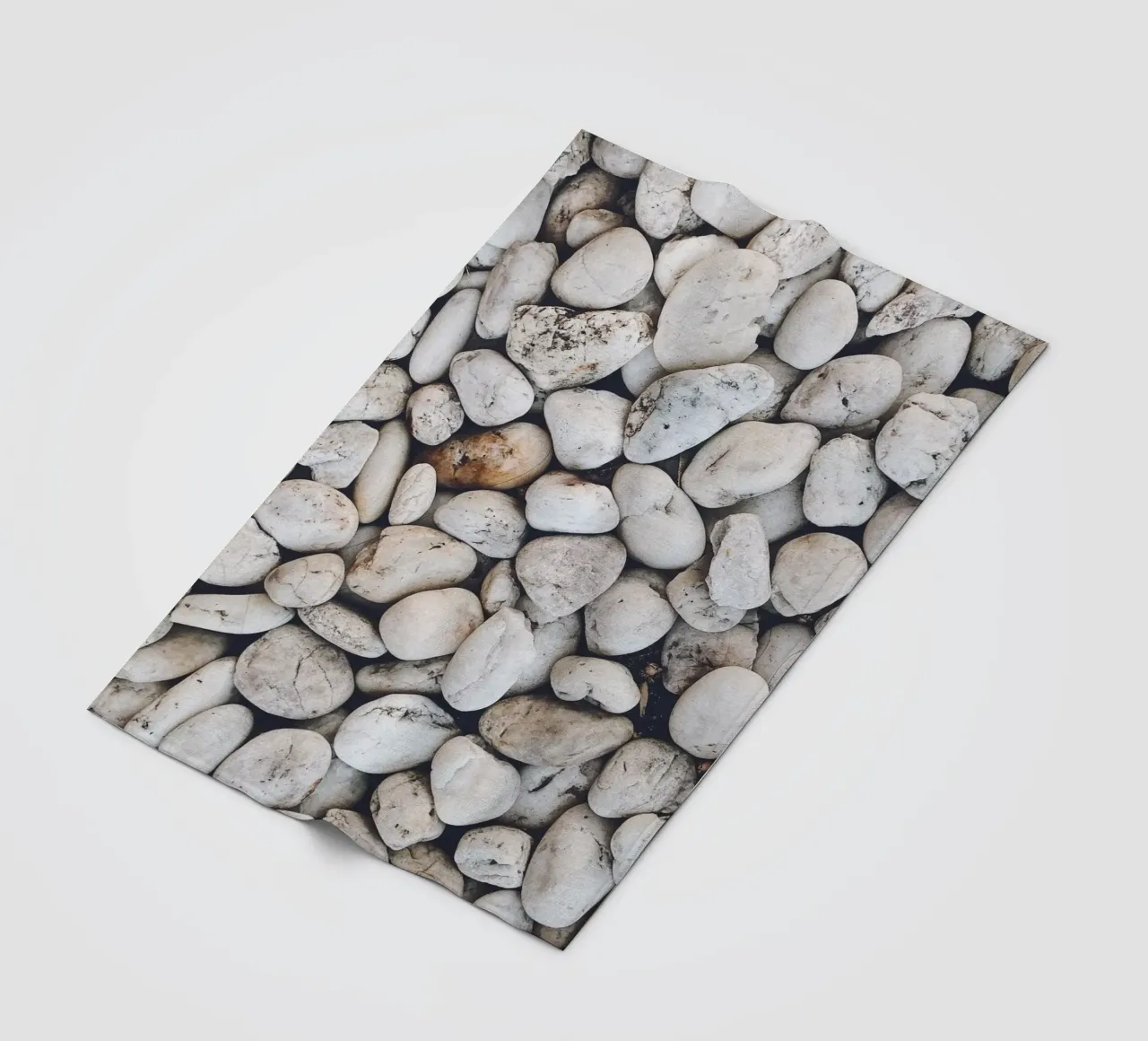 Natural pebble design - Minimalist stone pattern fleece blanket by Whole©