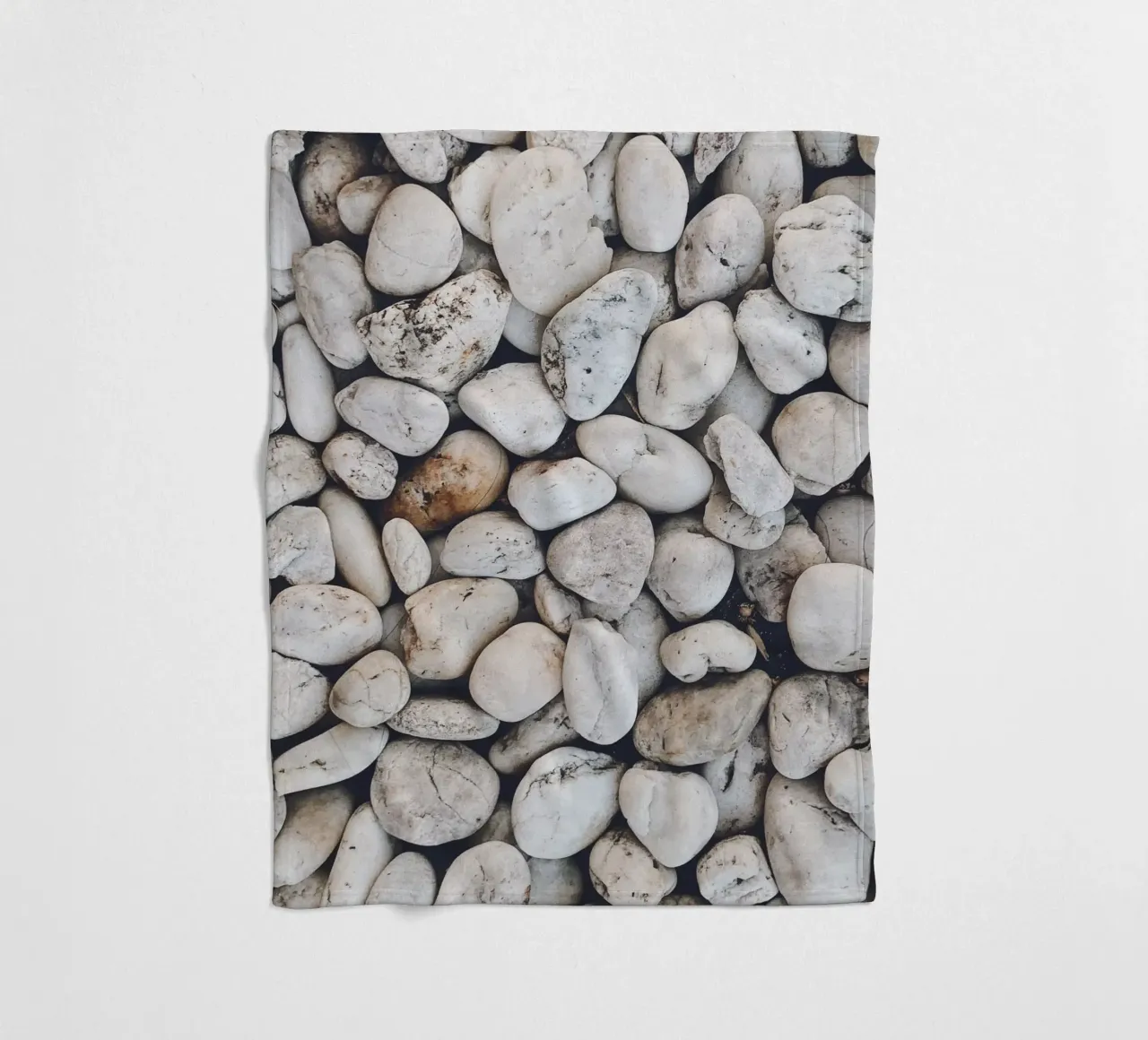Natural pebble design - Minimalist stone pattern fleece blanket by Whole©