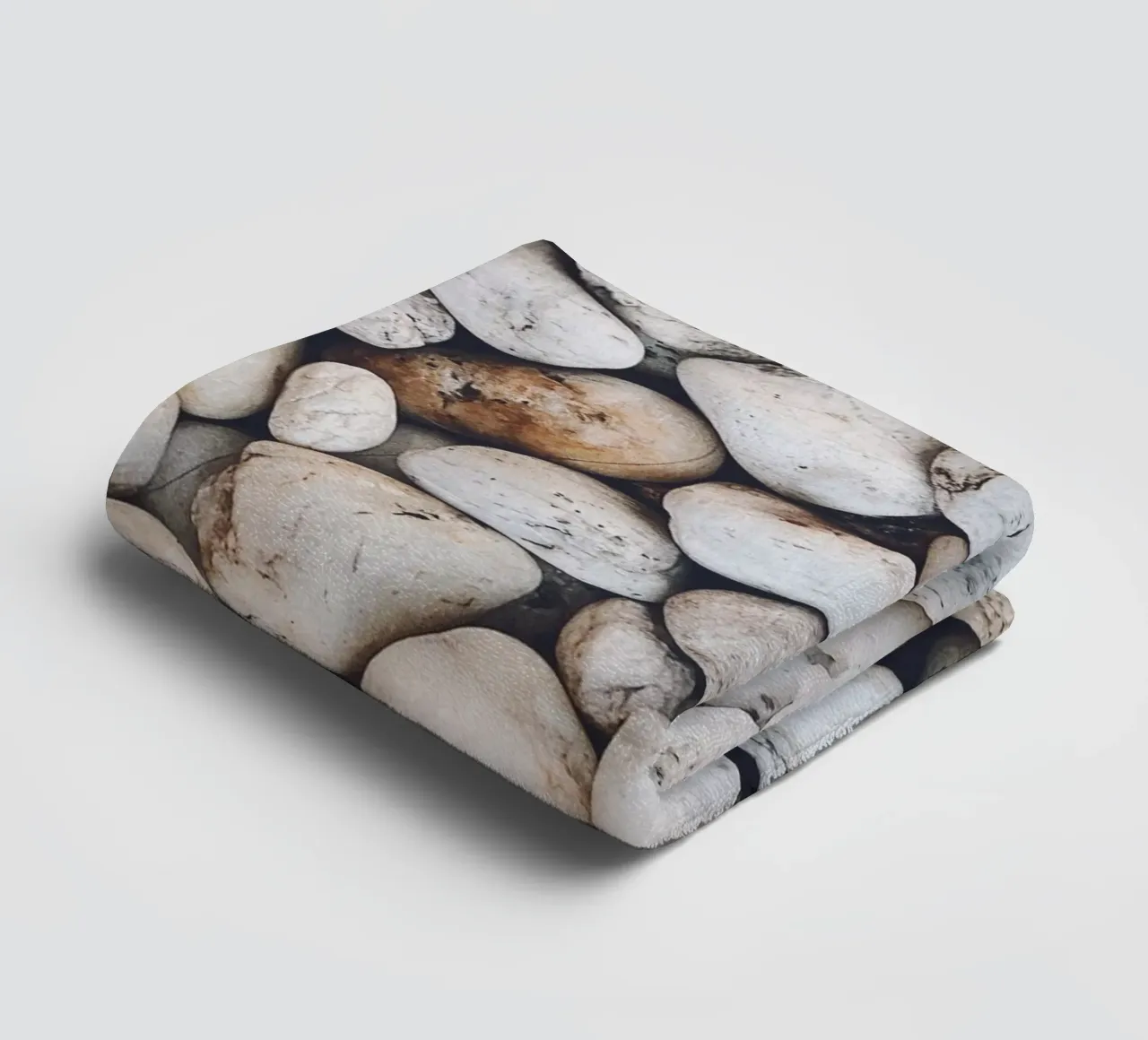Natural pebble design - Minimalist stone pattern towel by Whole©