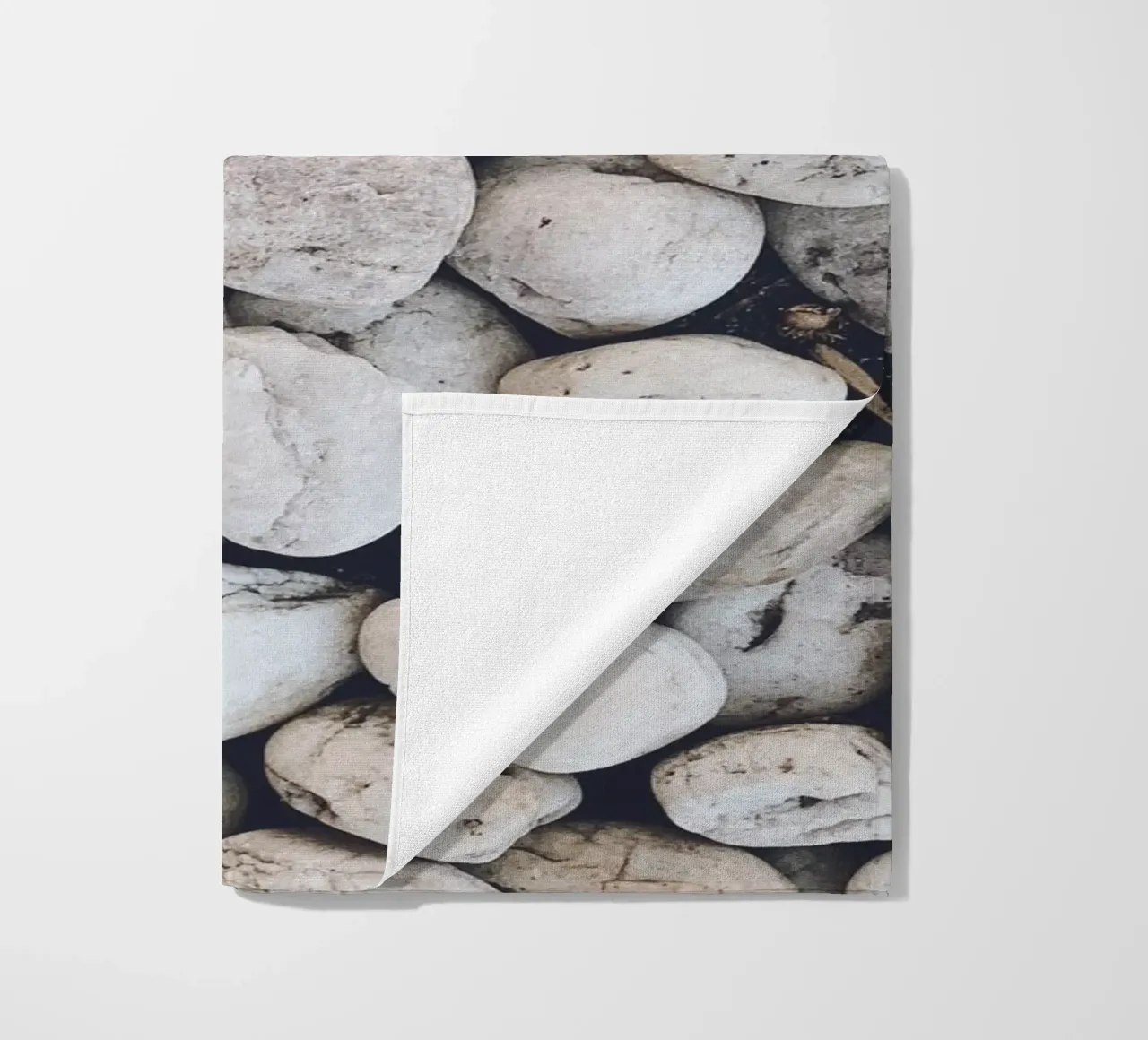 Natural pebble design - Minimalist stone pattern beach towel by Whole©