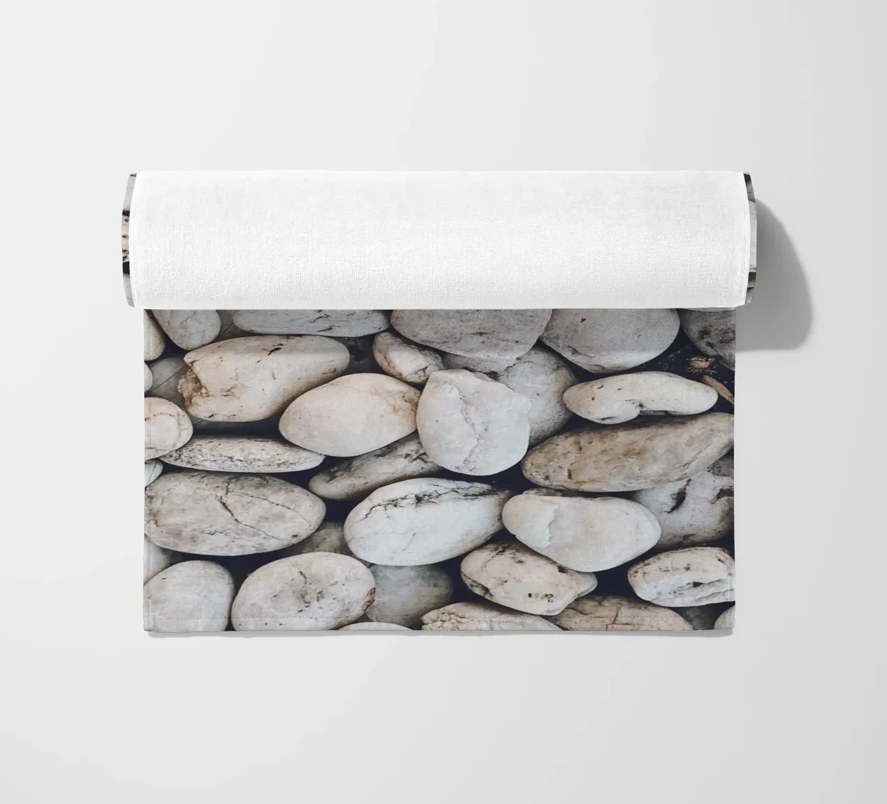Natural pebble design - Minimalist stone pattern beach towel by Whole©
