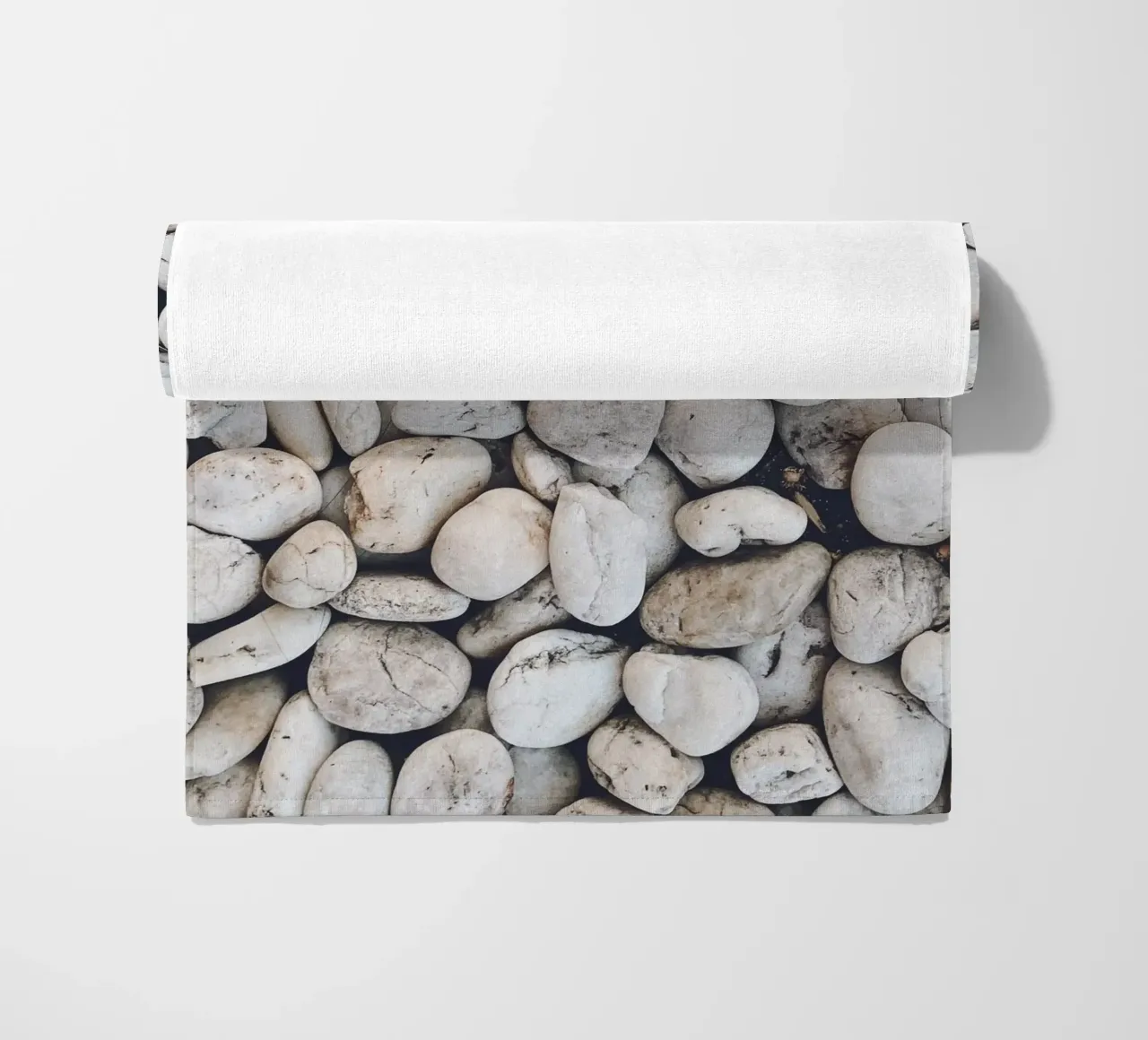 Natural pebble design - Minimalist stone pattern beach towel by Whole©