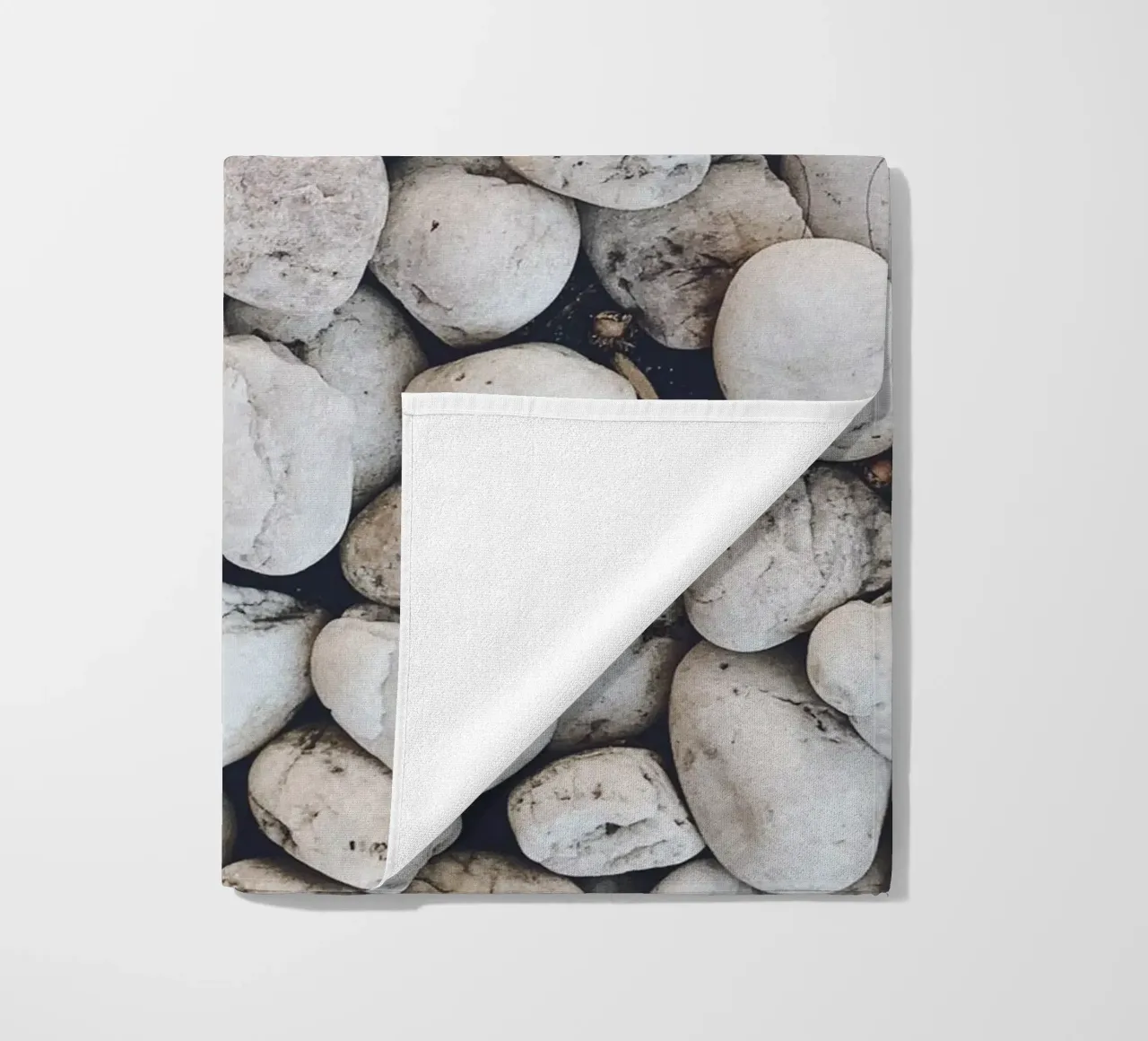 Natural pebble design - Minimalist stone pattern beach towel by Whole©