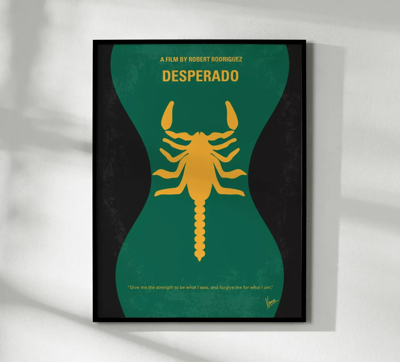 No021 My Desperado minimal movie poster poster con telaio in alluminio da Chungkong