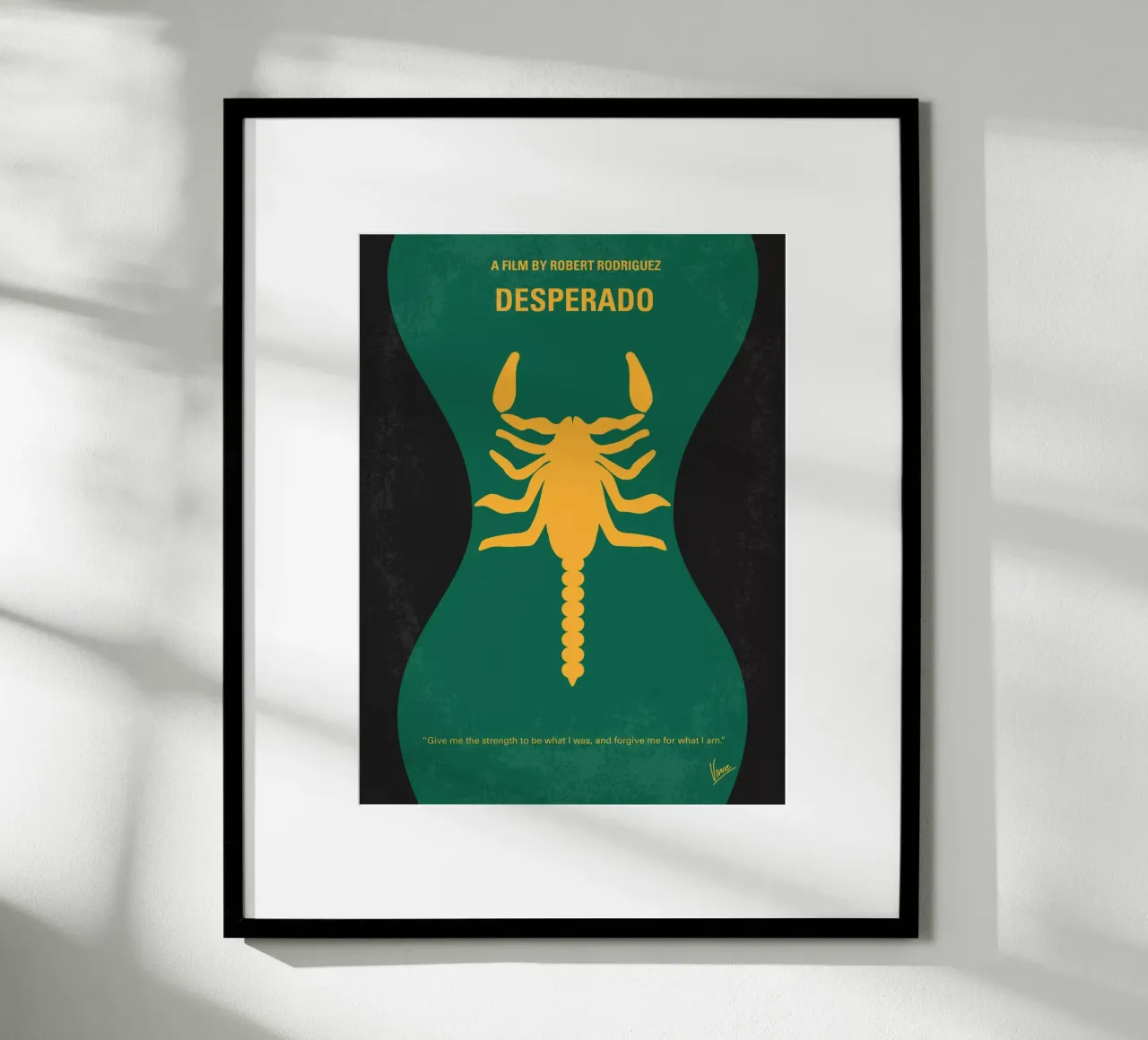 No021 My Desperado minimal movie poster poster con telaio in alluminio da Chungkong