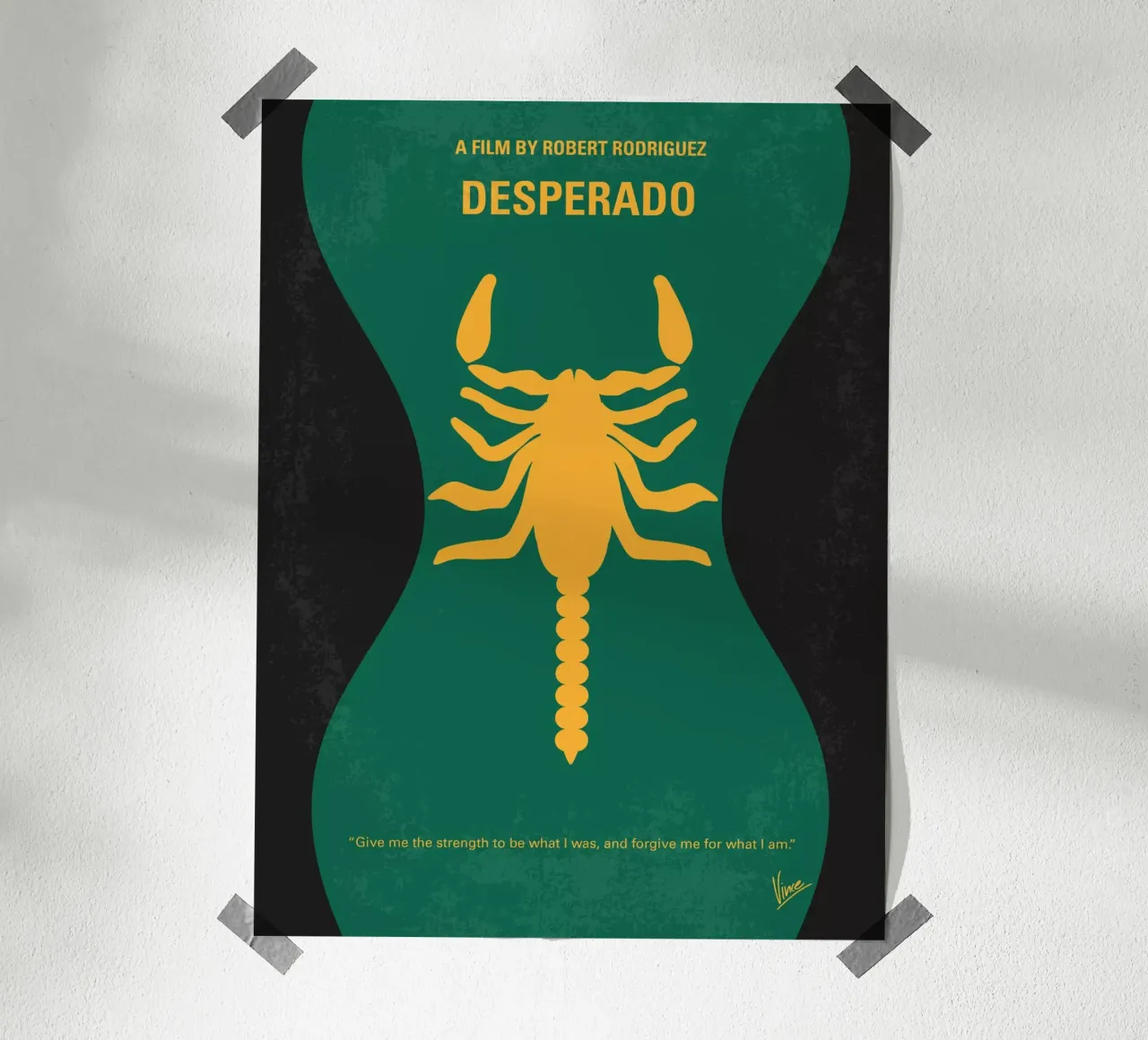 No021 My Desperado minimal movie poster poster con telaio in alluminio da Chungkong