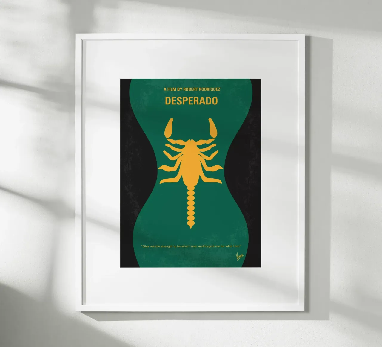 No021 My Desperado minimal movie poster poster con telaio in alluminio da Chungkong