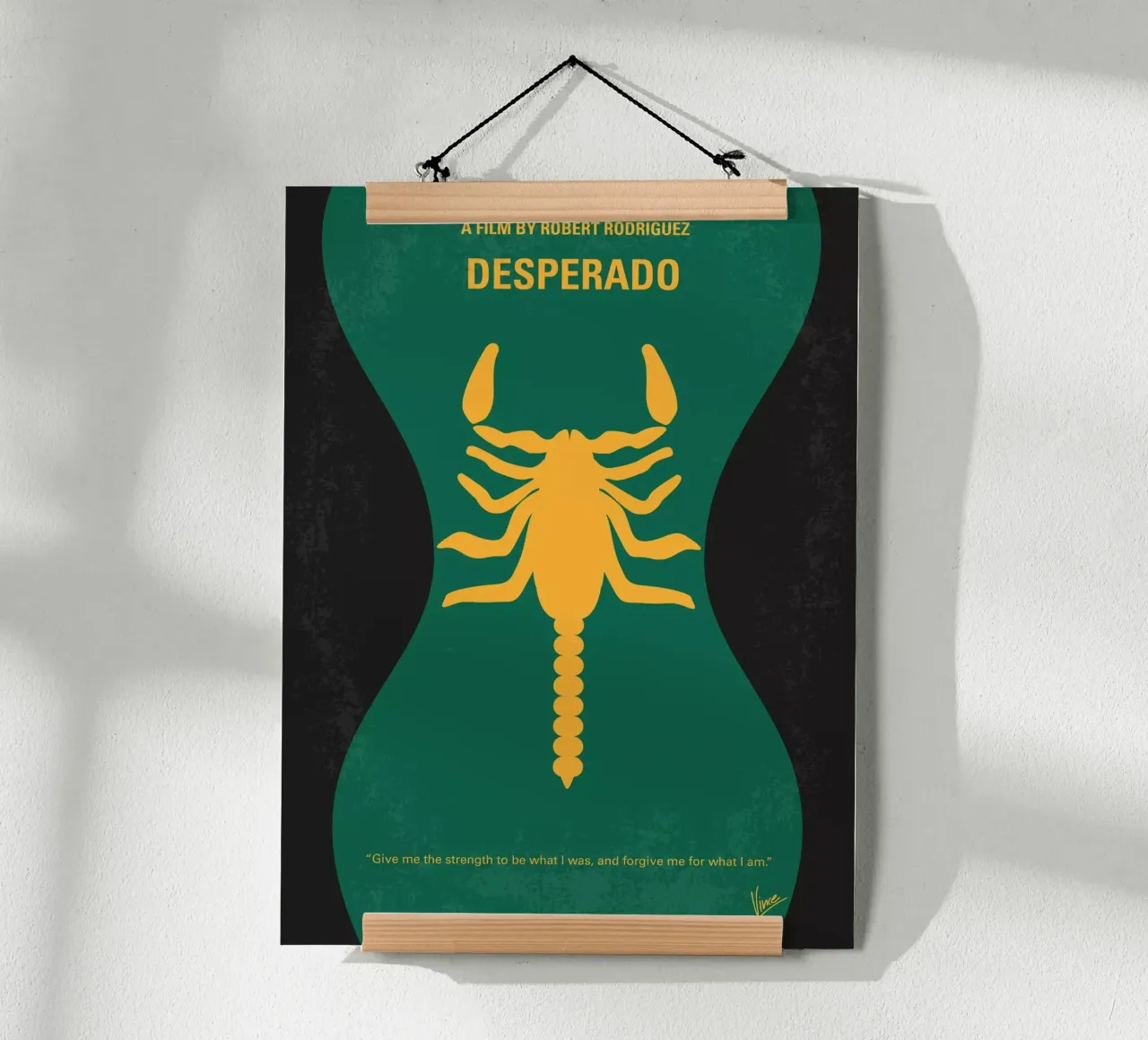 No021 My Desperado minimal movie poster poster con telaio in alluminio da Chungkong