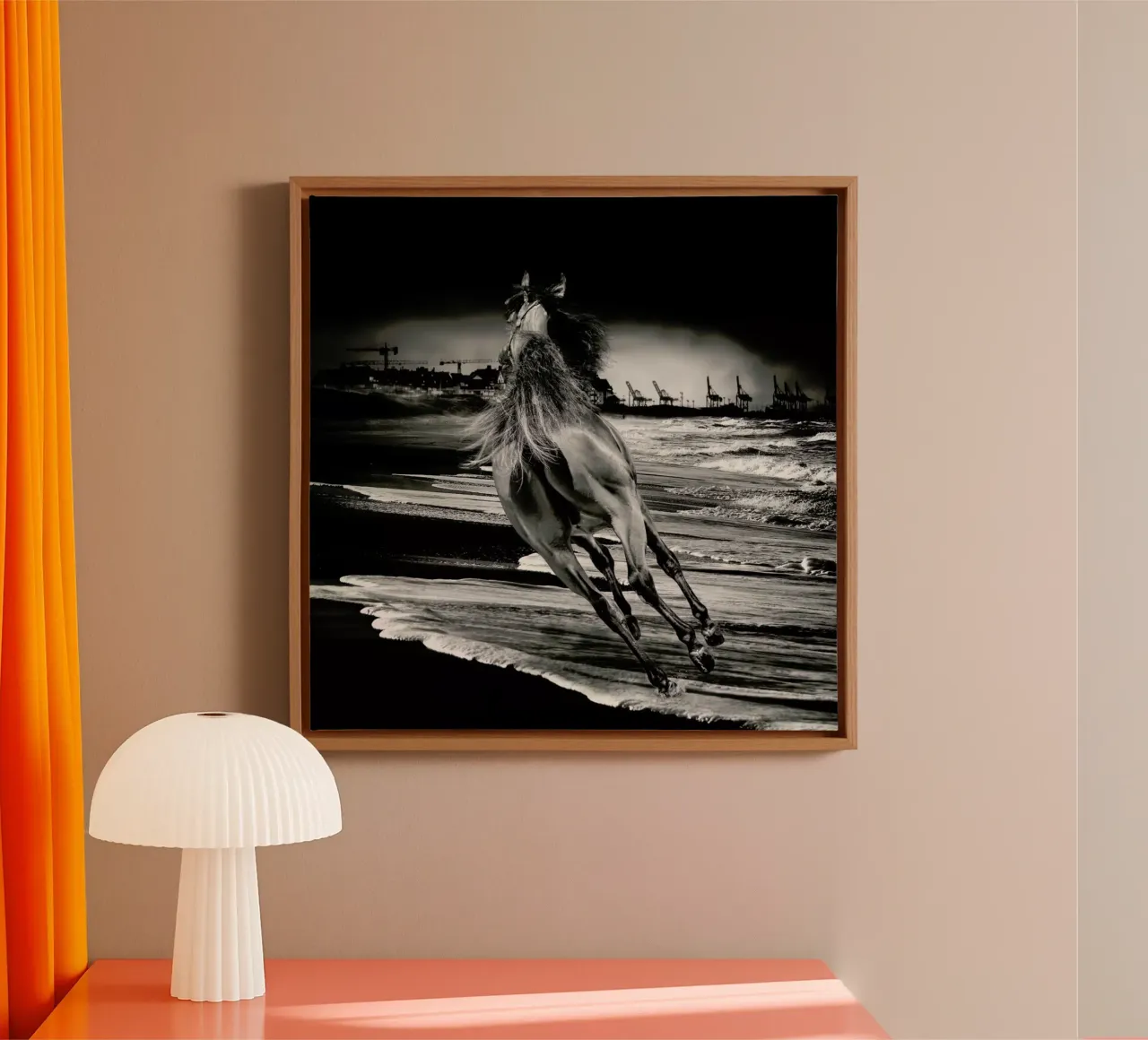 Wild Run - Mohammed Alnaser tela con Cornice a cassetta da Pictufy