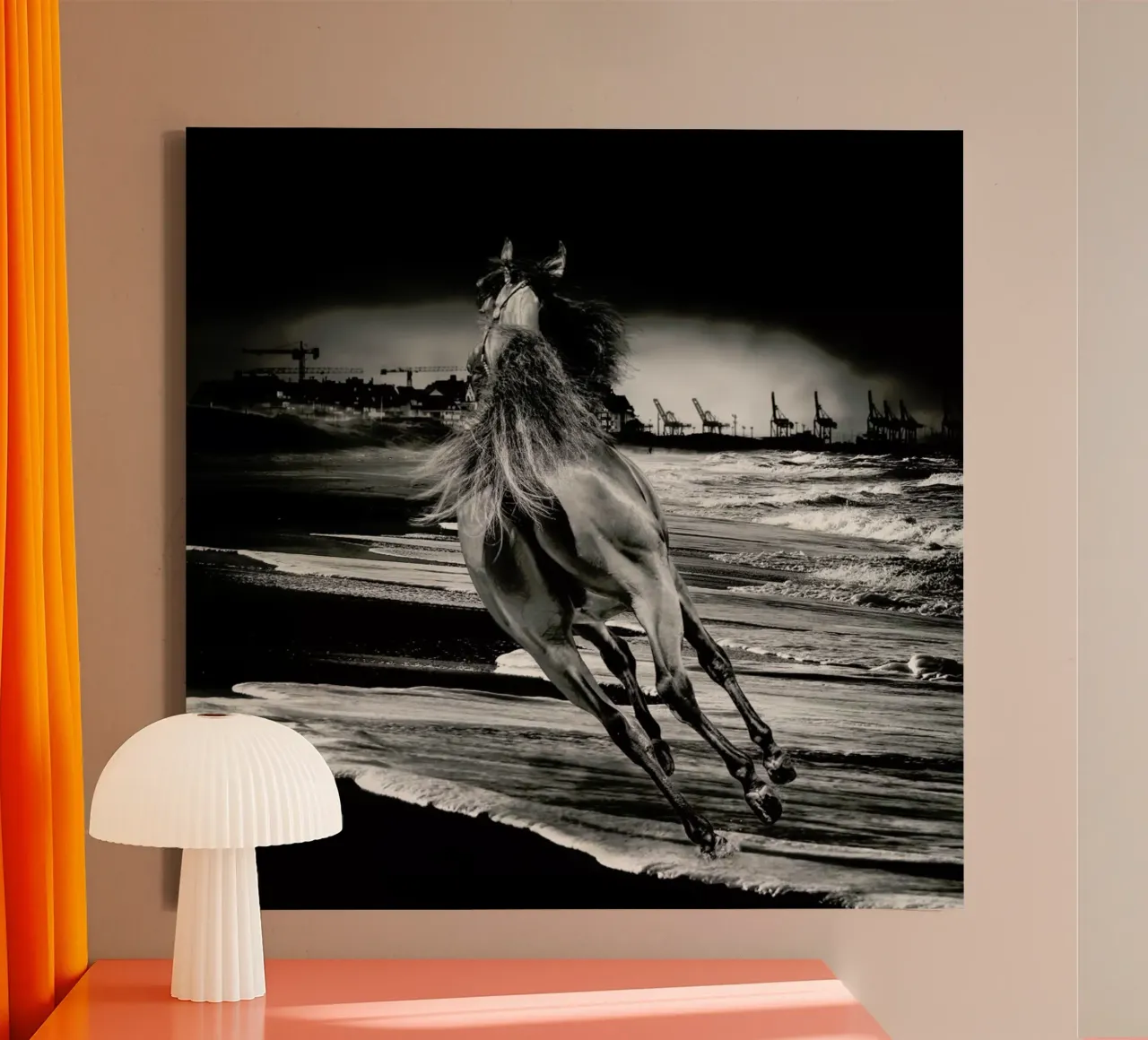 Wild Run - Mohammed Alnaser tela con Cornice a cassetta da Pictufy