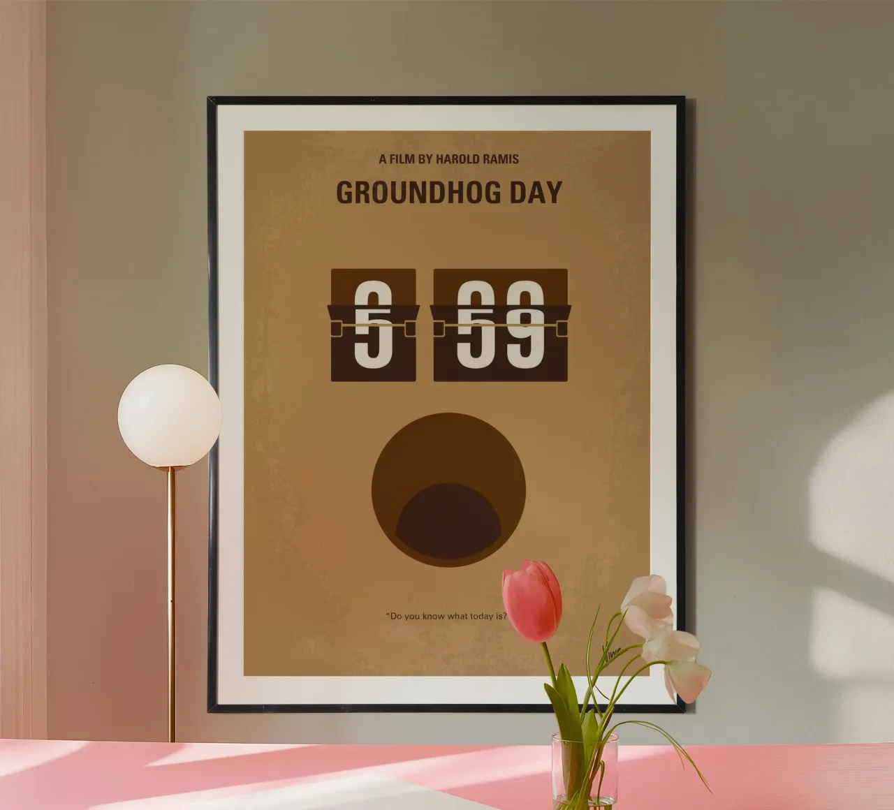 No031 My Groundhog minimal movie poster poster con telaio in plastica da Chungkong