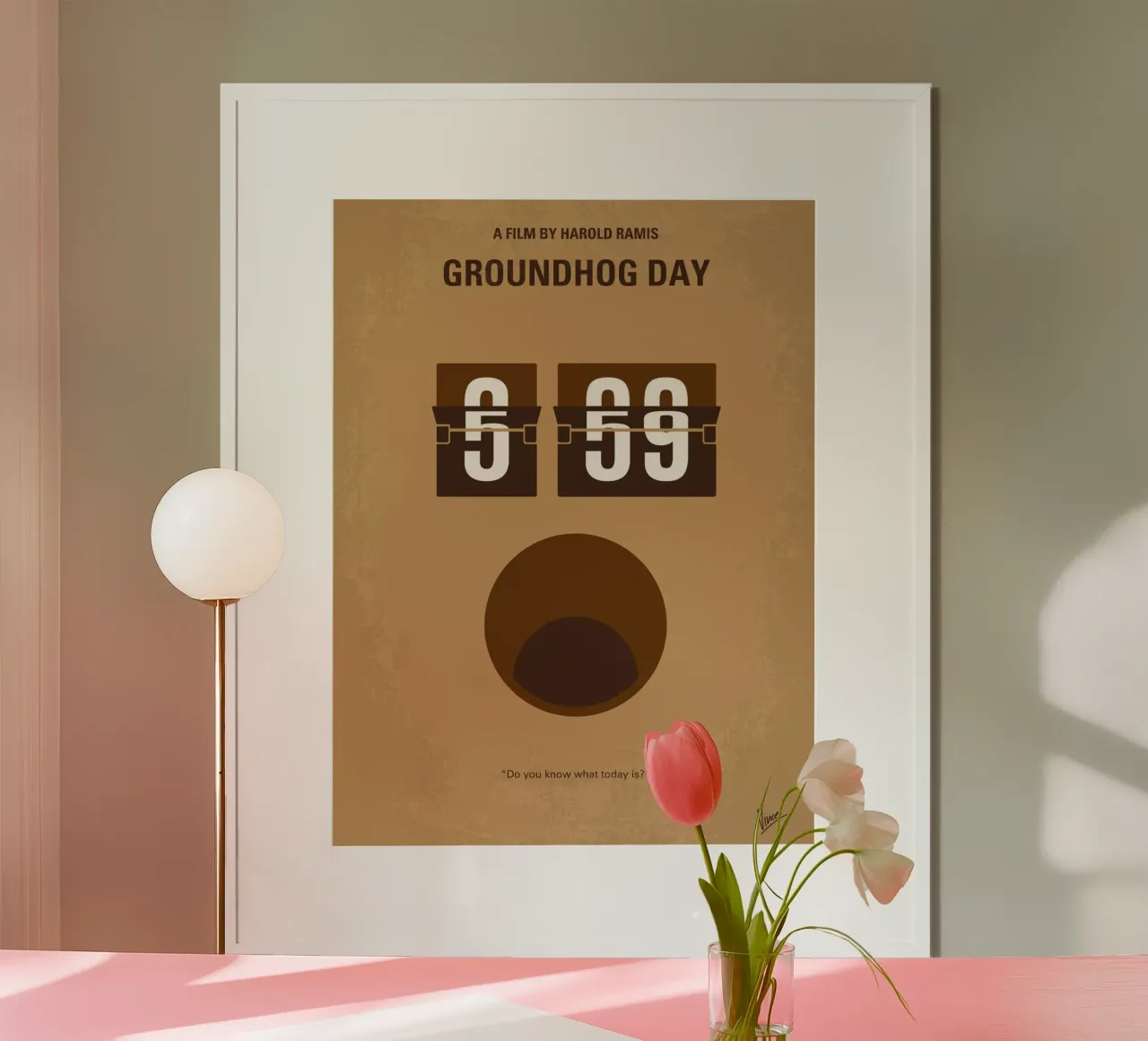 No031 My Groundhog minimal movie poster poster con telaio in plastica da Chungkong