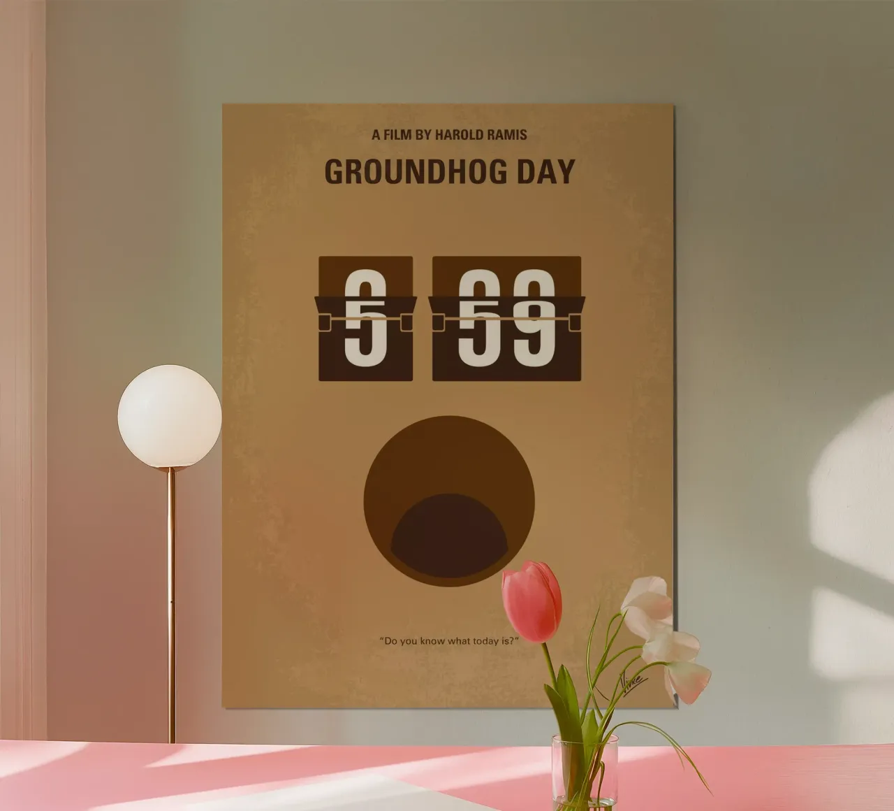 No031 My Groundhog minimal movie poster poster con telaio in plastica da Chungkong