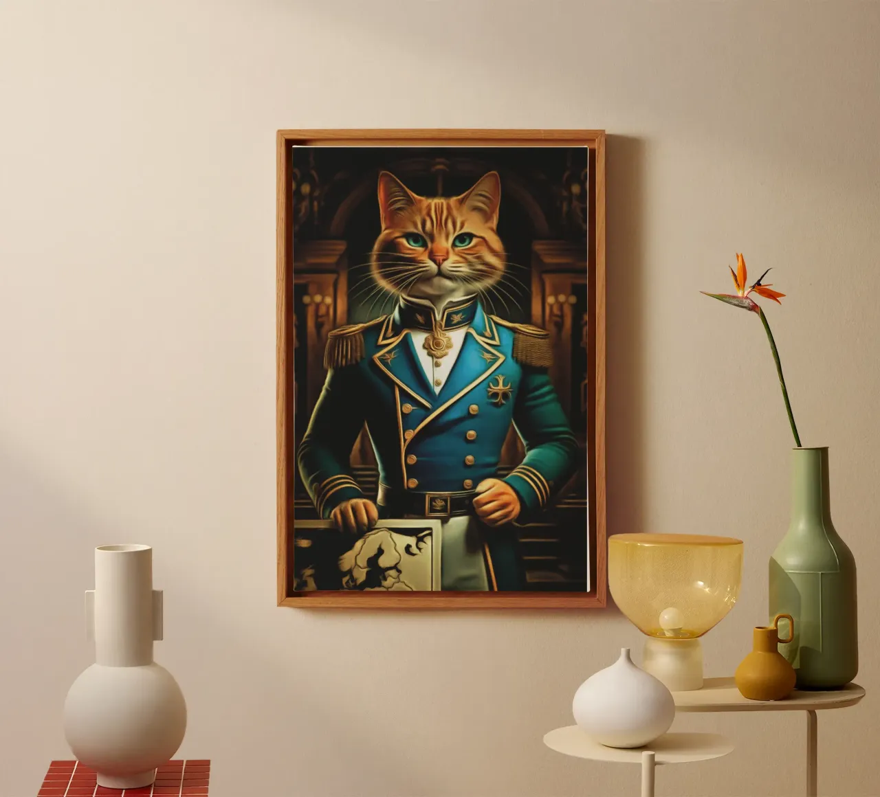 Il gatto comandante tela da Fred-Graph