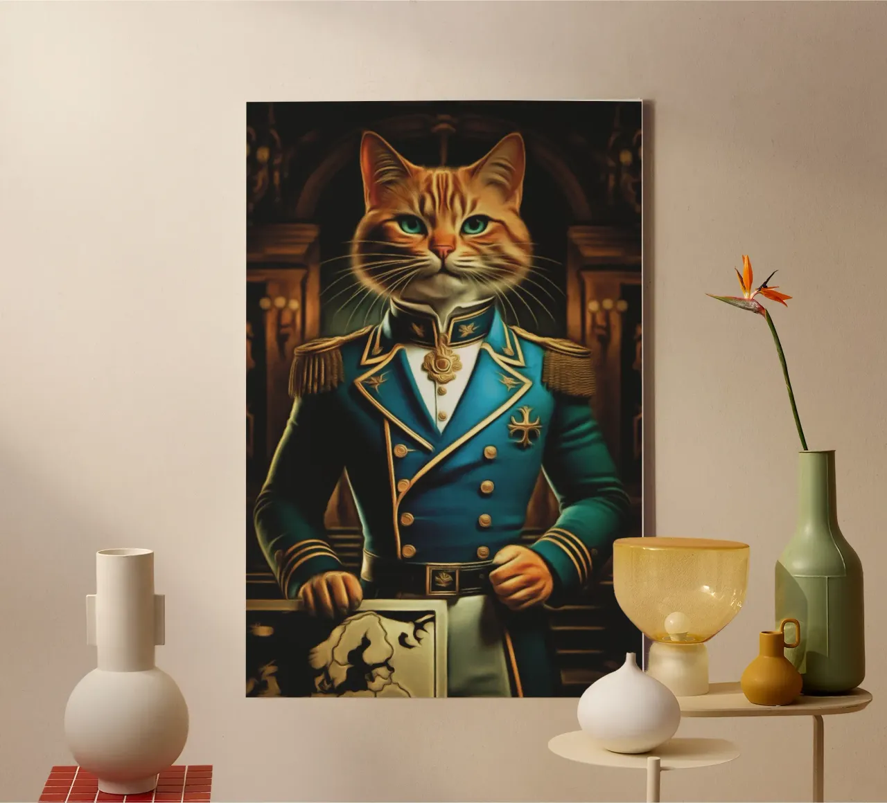 Il gatto comandante tela da Fred-Graph