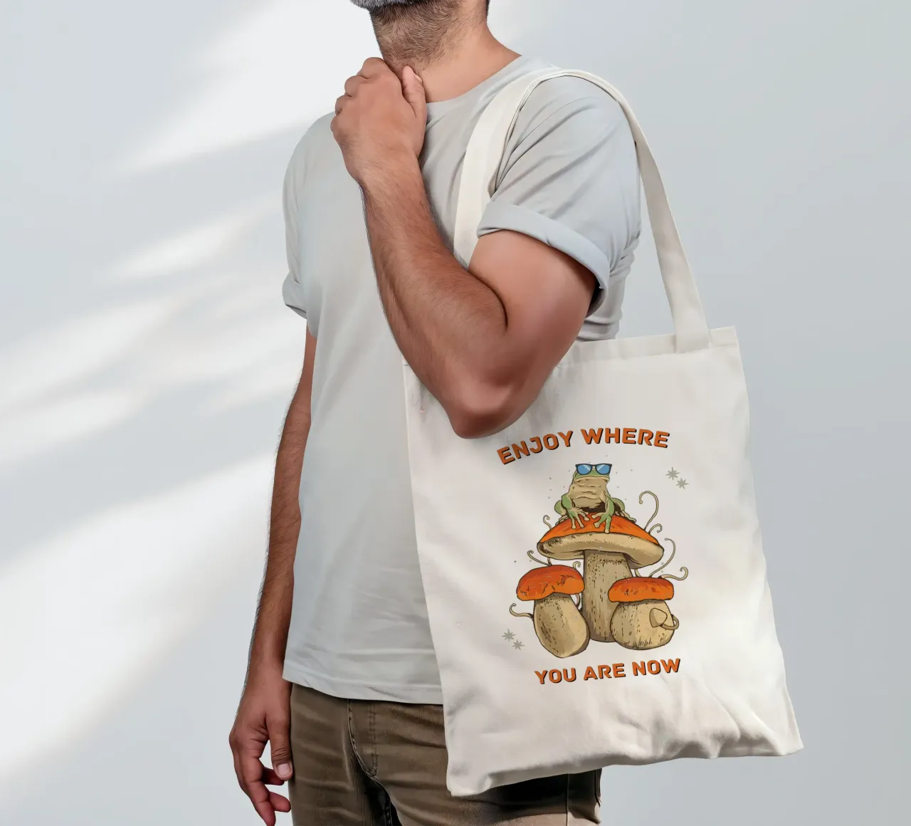 Funghi luppolati borsa in juta da DesignArt