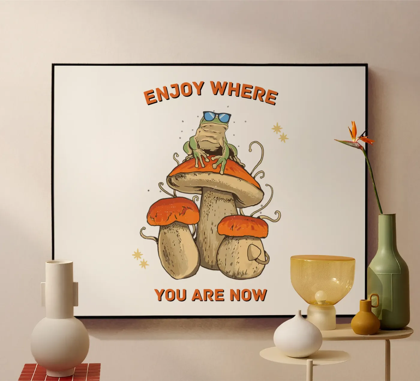 Hoppy Shrooms plexiglas de DesignArt