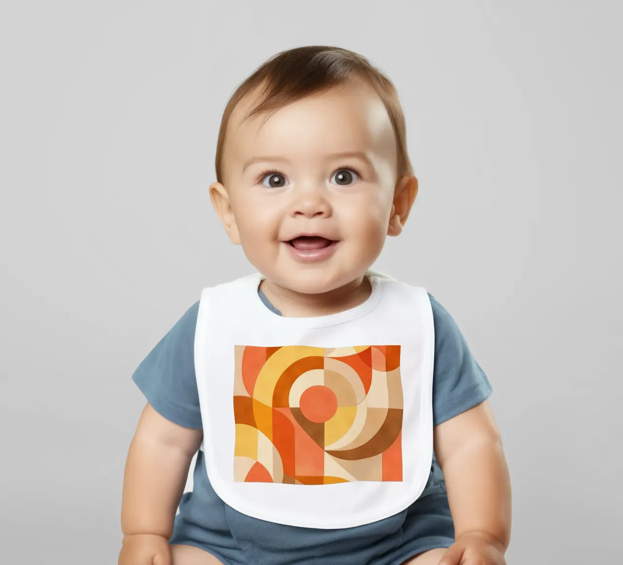 Bold Abstract Composition with Circular Forms bavaglino da DesignDoodle